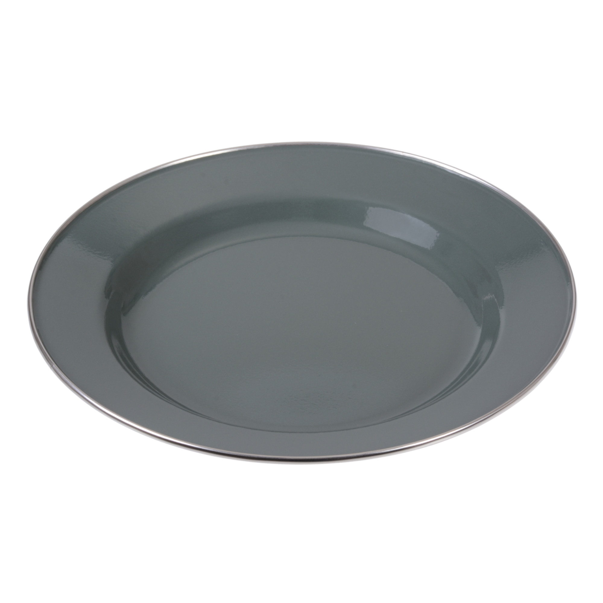 Teller emailliert grau 26 cm