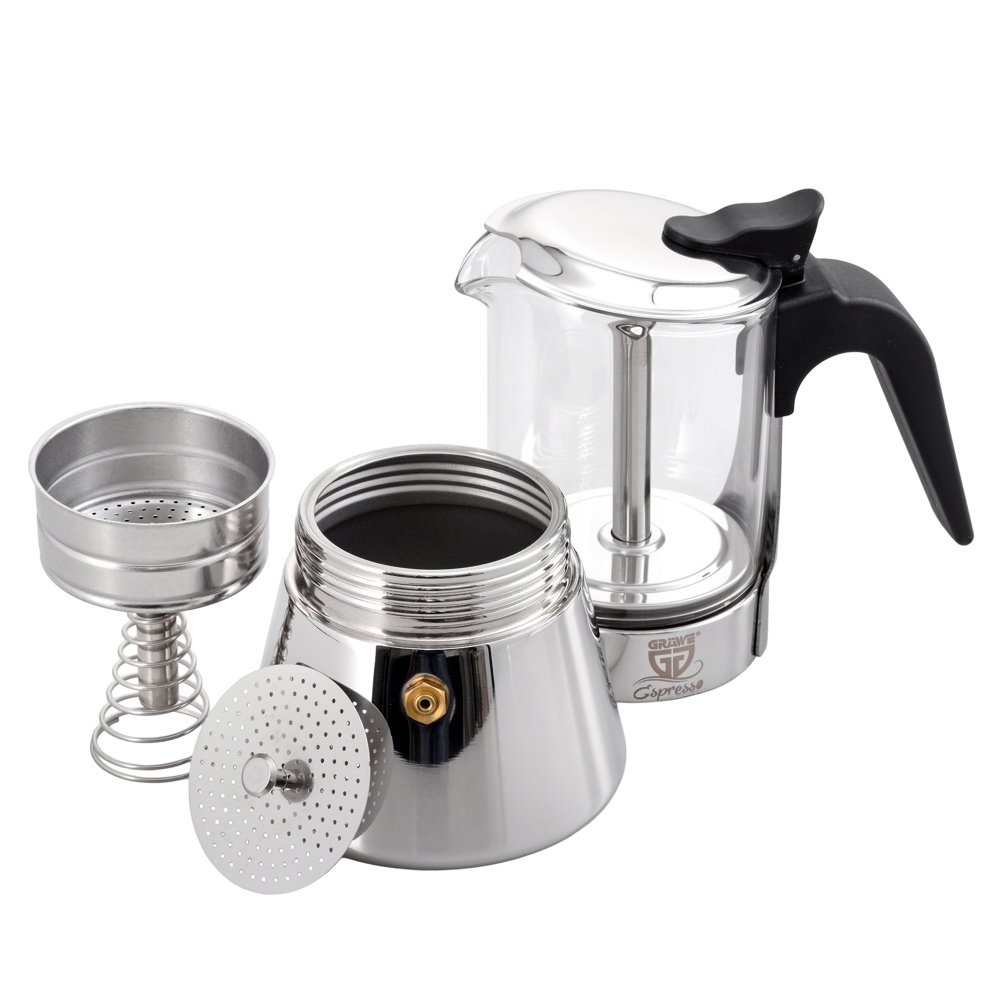 Espressokocher mit Glaskanne, 4 Tassen