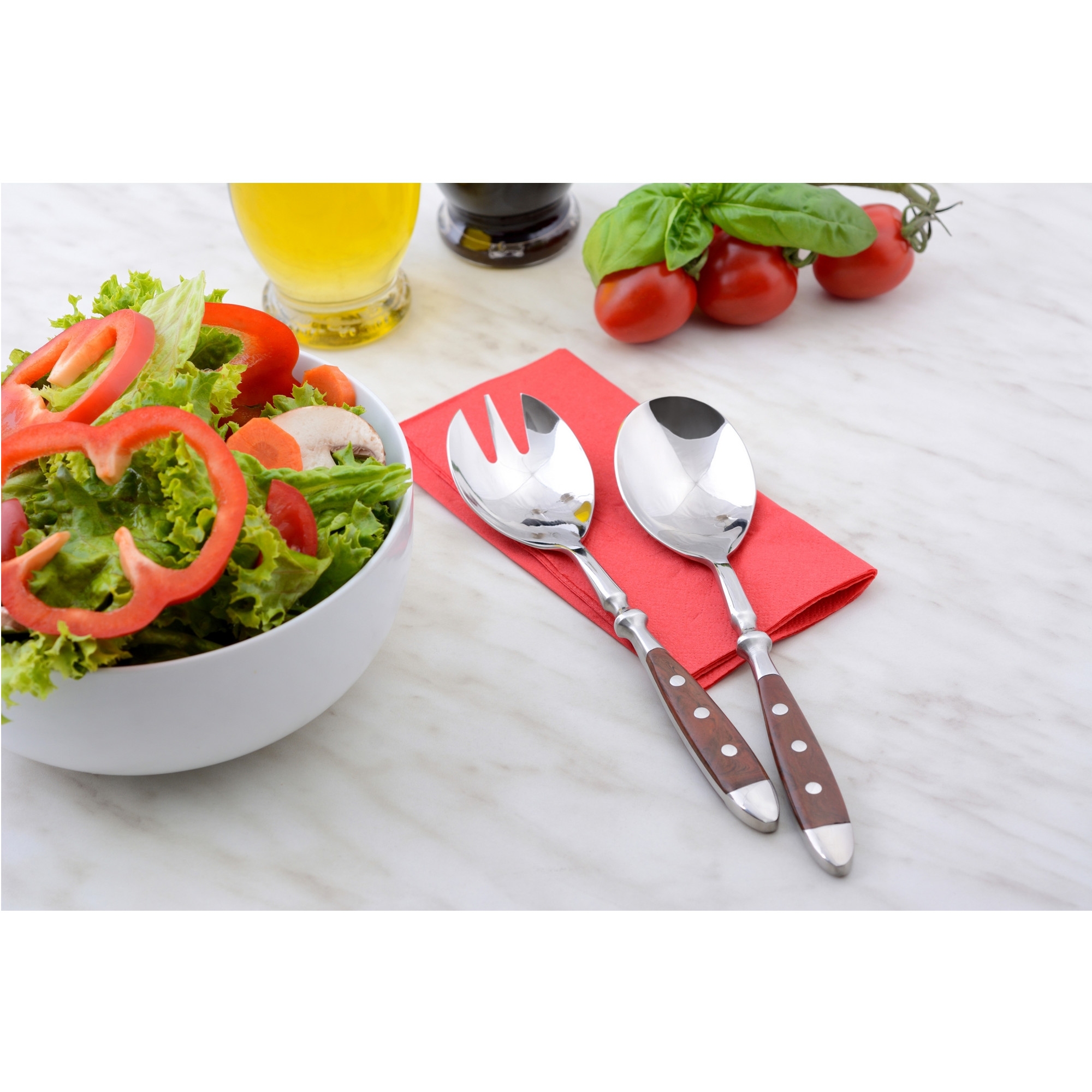 Salatbesteck 2-tlg. geschmiedet, Serie NÜRNBERG, braun