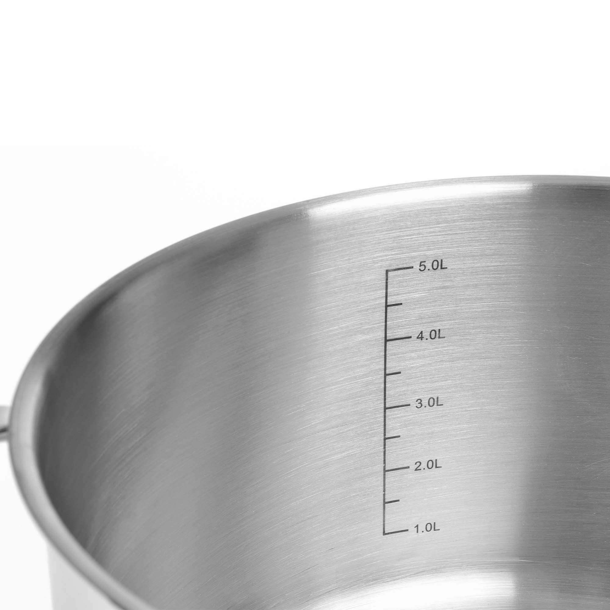 Kochtopf 24 cm, mit 5 Liter-Skala, Serie PRO-LINE