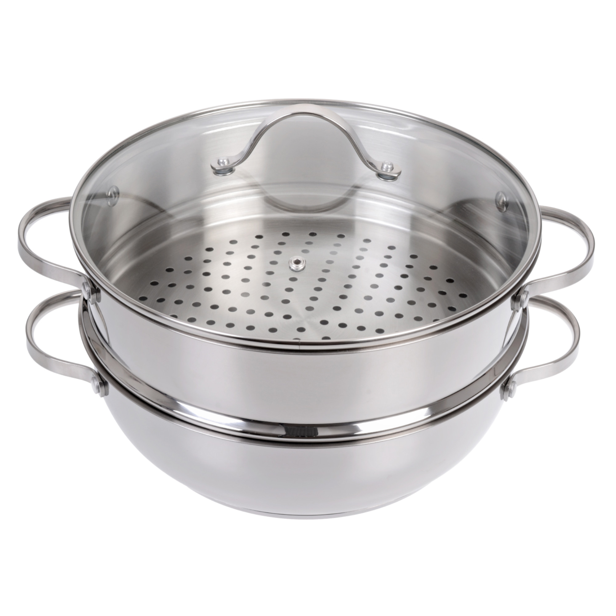 GRÄWE Dampfgarer/Servierpfanne 28 cm mit Dampfeinsatz, Serie Pro-Line