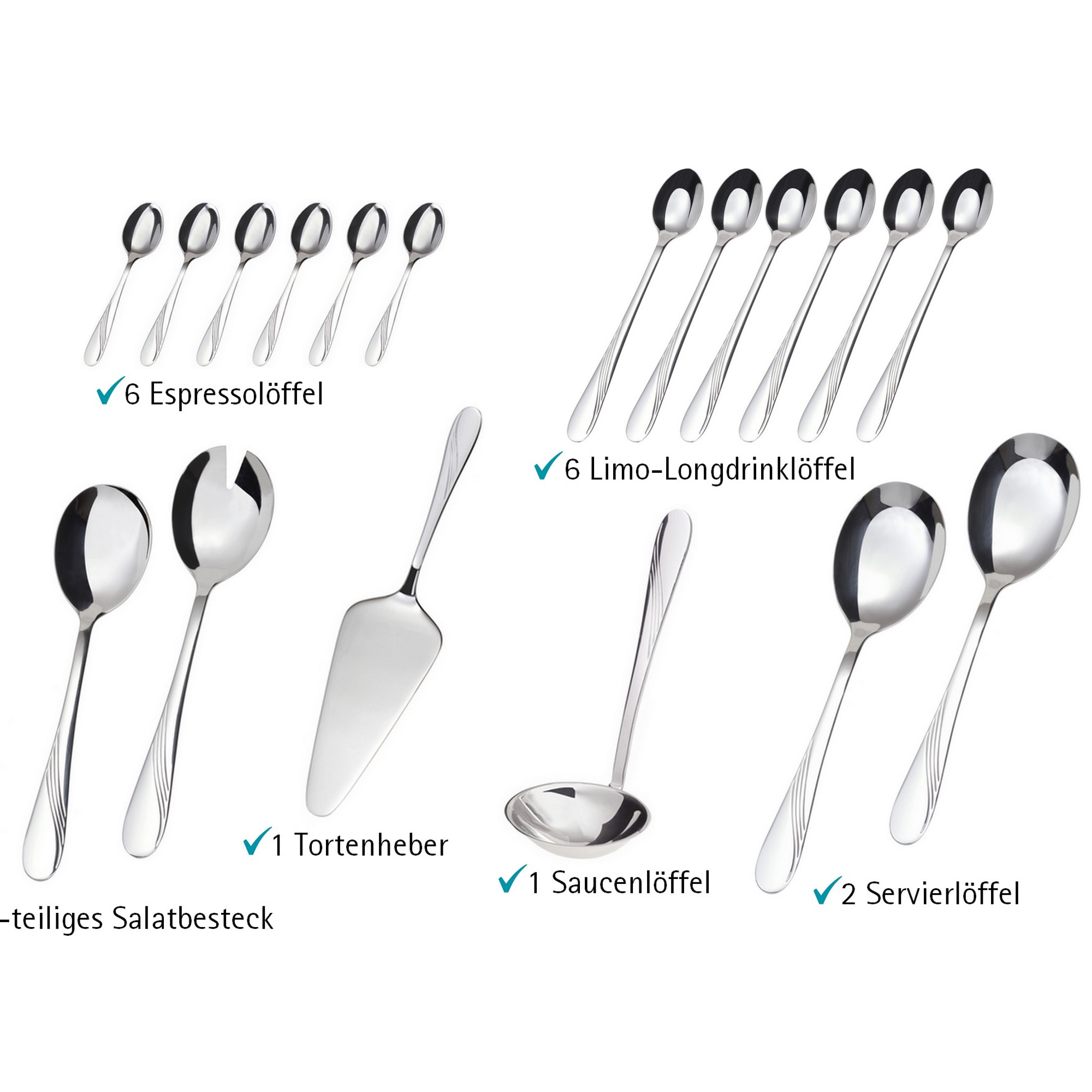 Besteck-Set 48-teilig Dekorbesteck