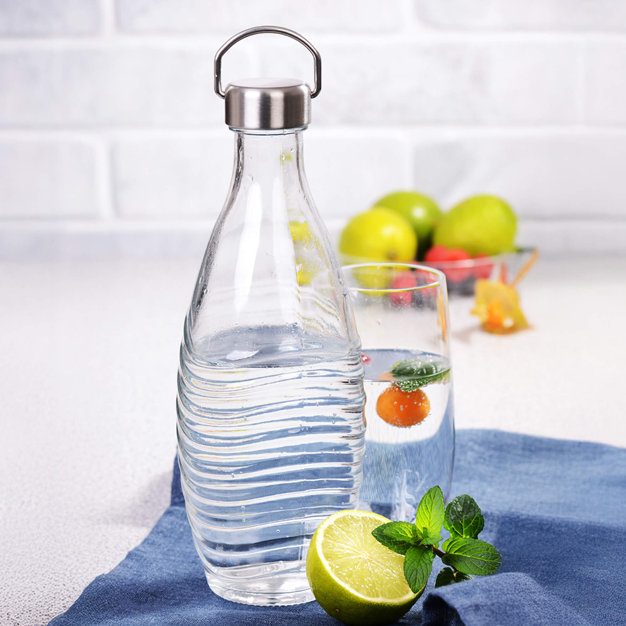 Schraubdeckel aus Edelstahl, für Sodastream-Glasflaschen Neutral