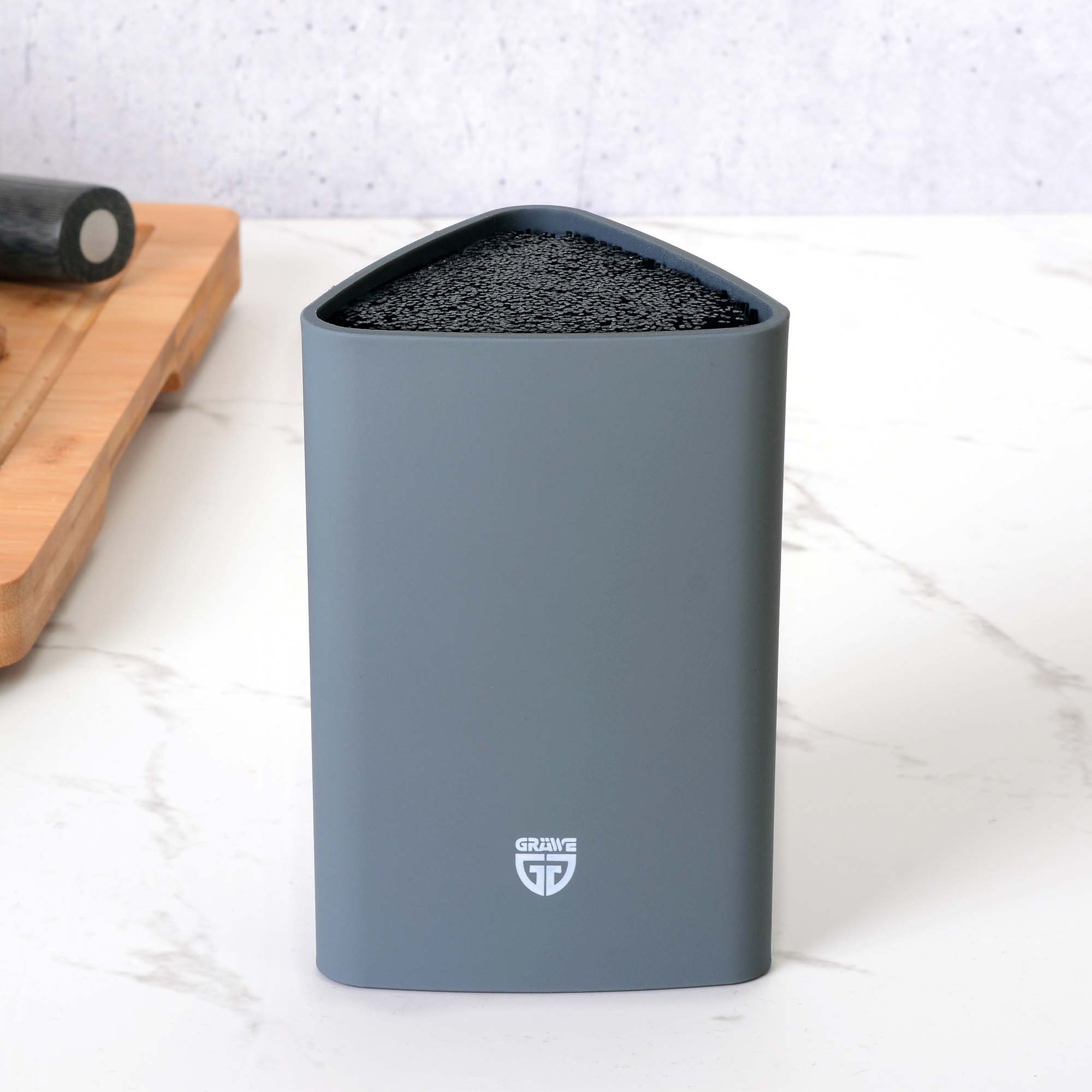 Messerblock klein universal grau