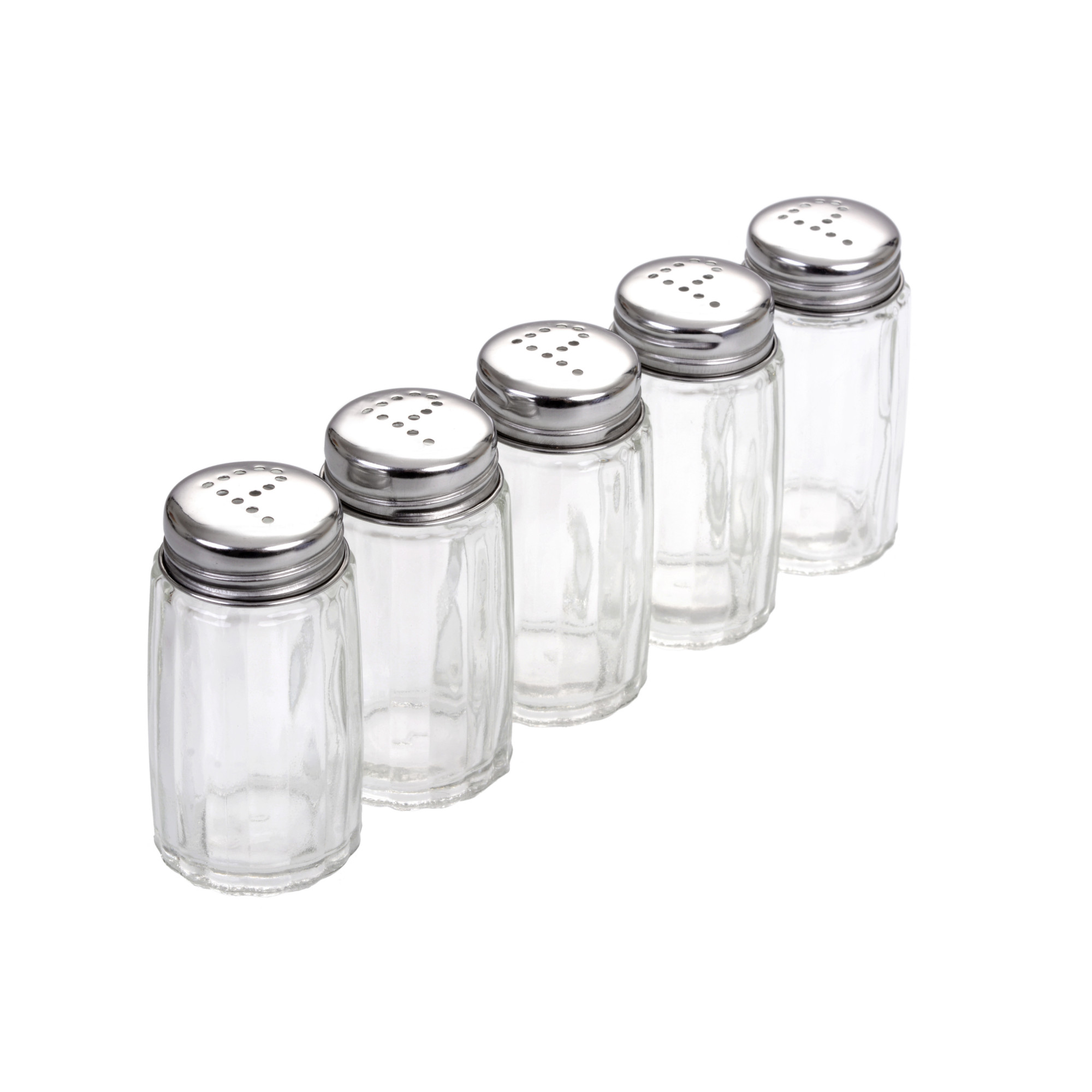 5er Set Glas-Pfefferstreuer
