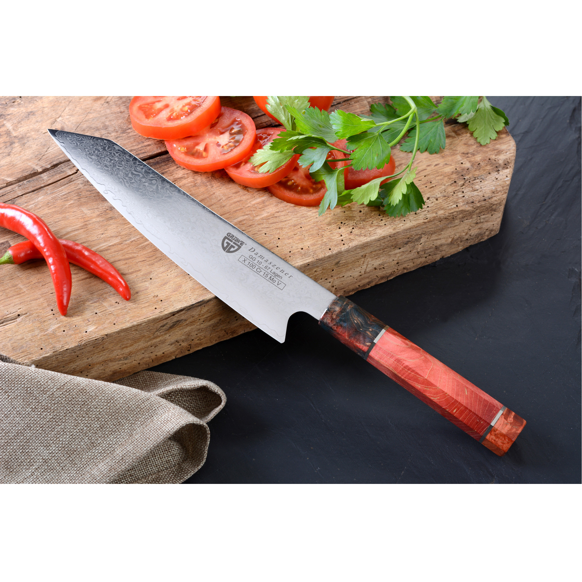Kochmesser Damast 67 Lagen, 8"