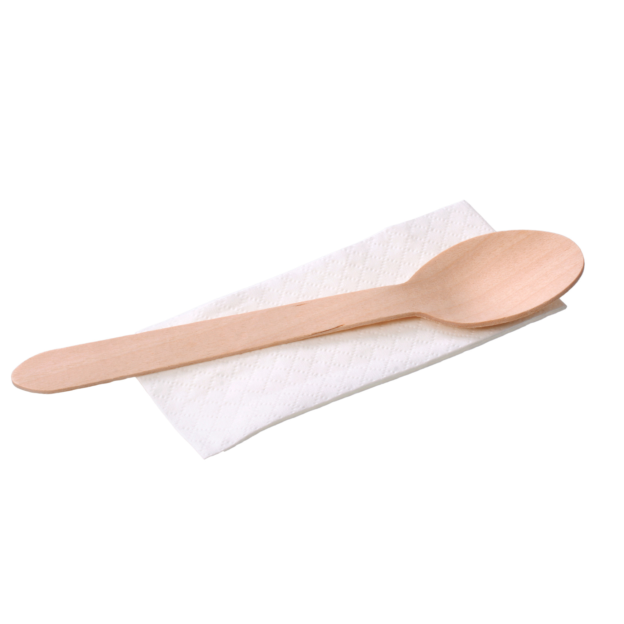Holzlöffel mit Serviette 25-tlg. Set