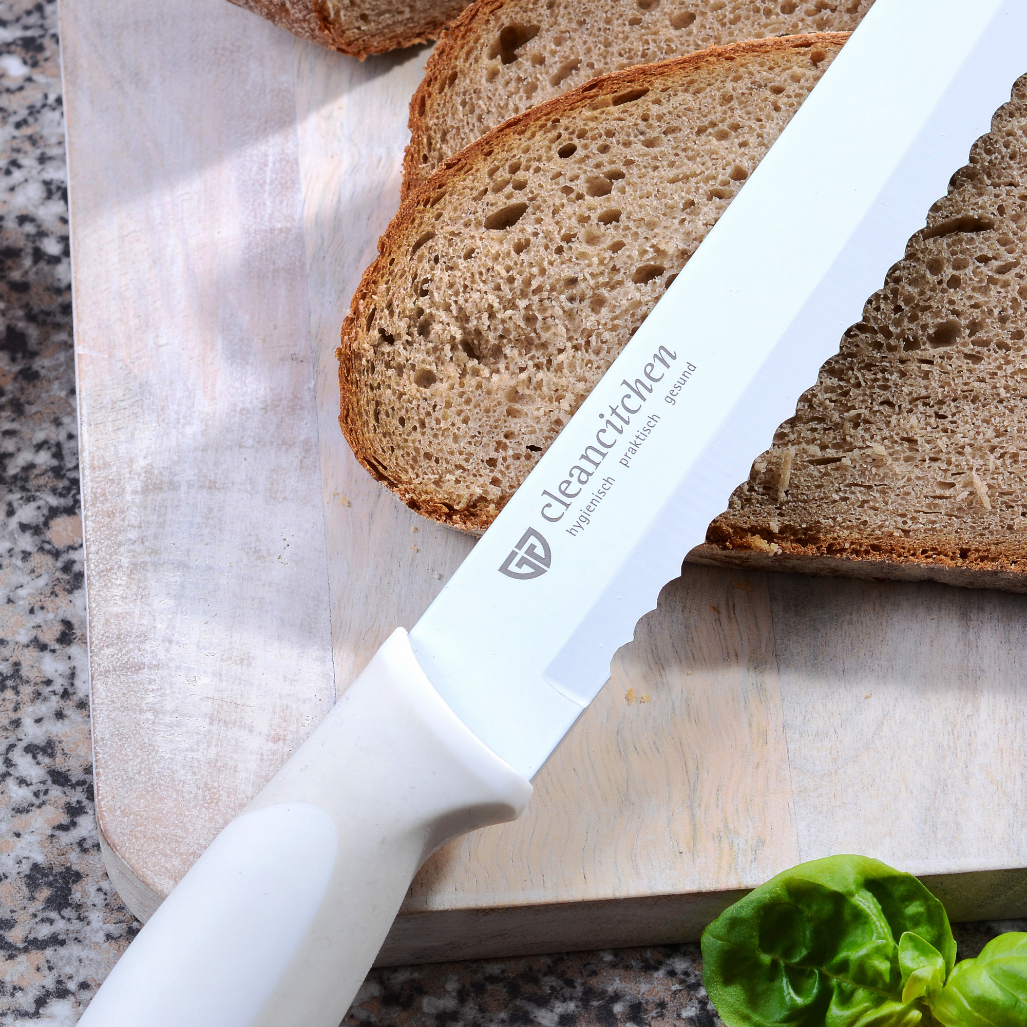 Brotmesser WEIß, Serie CLEANCITCHEN