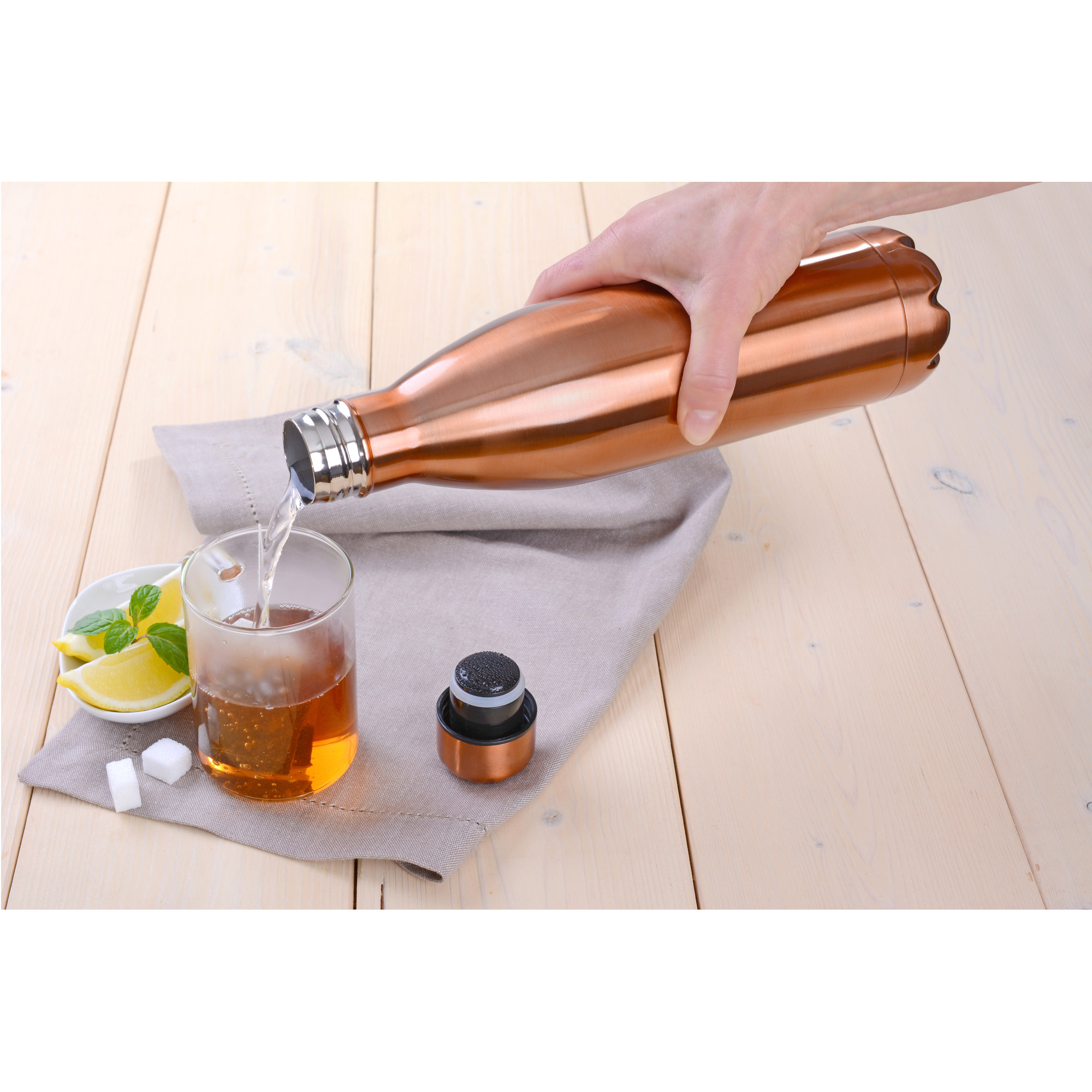 Isolierflasche Kupferfarben/Edelstahl 750 ml