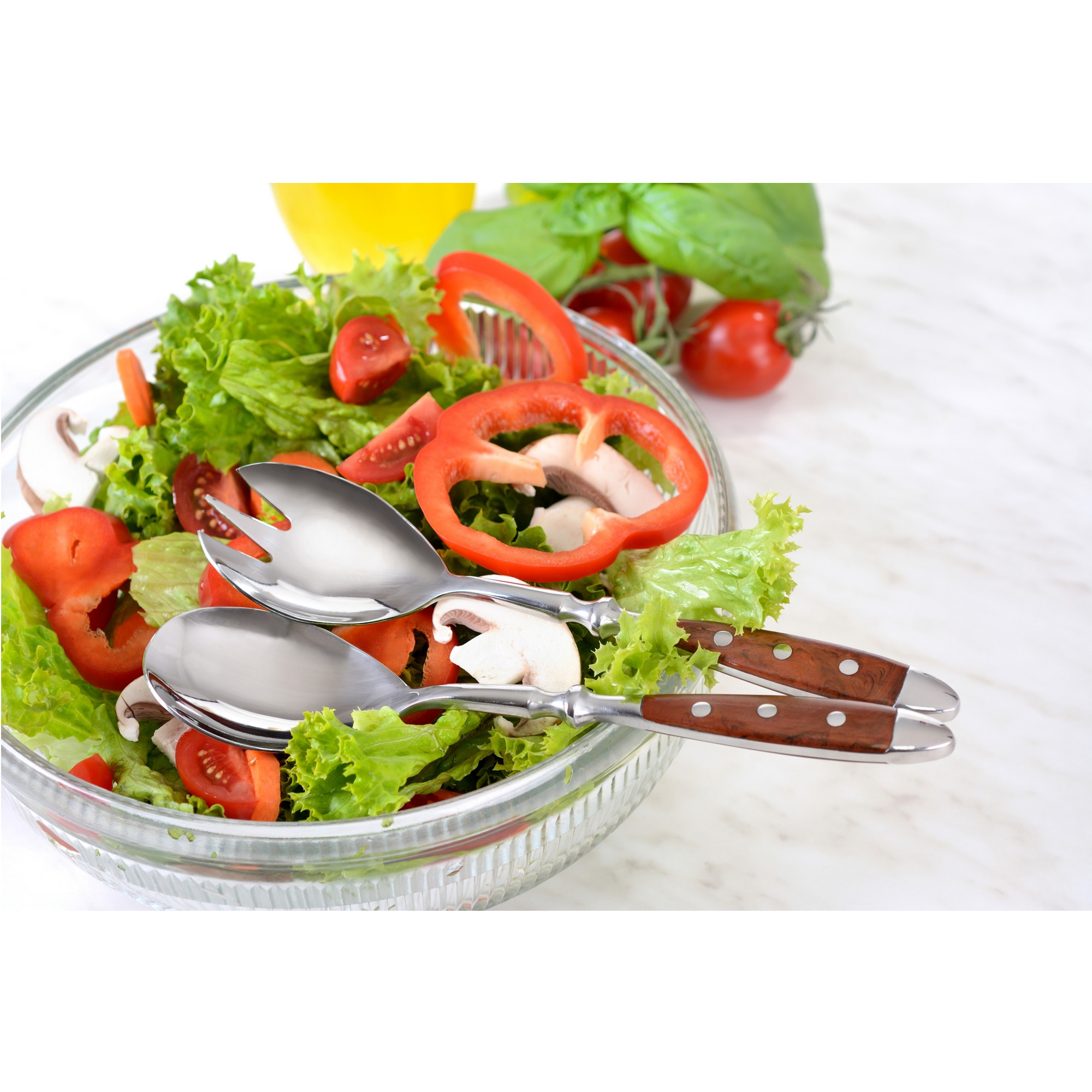 Salatbesteck 2-tlg. geschmiedet, Serie NÜRNBERG, braun