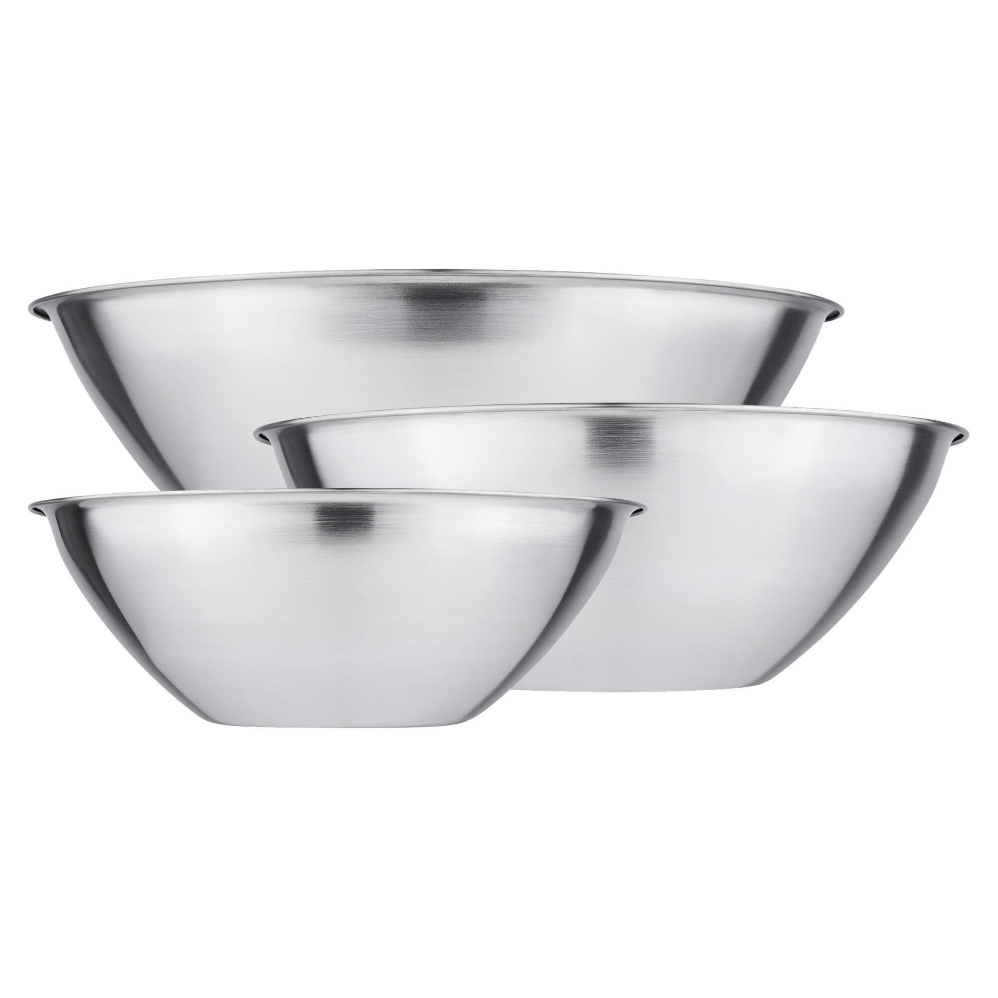 Schüssel-Set Edelstahl 3-tlg. 19, 22, 25 cm