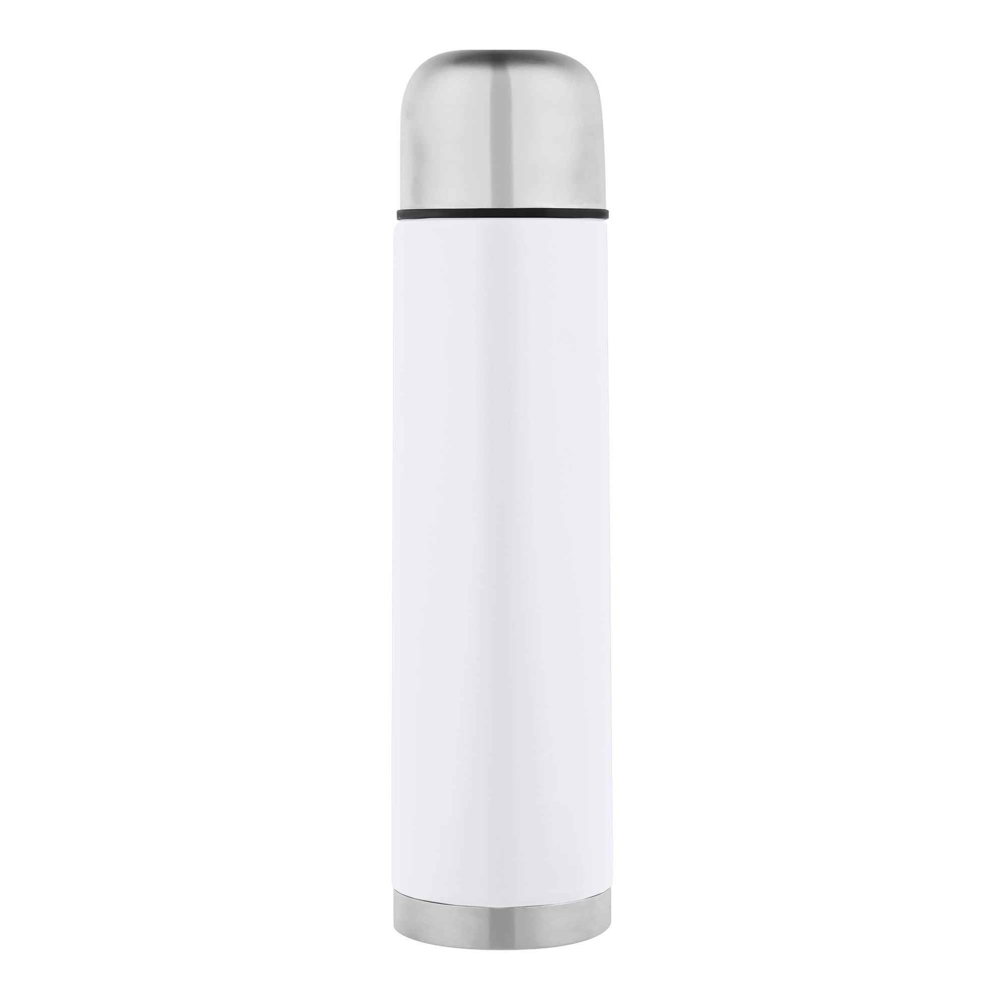 Isolierflasche 1 L , farbig Weiß