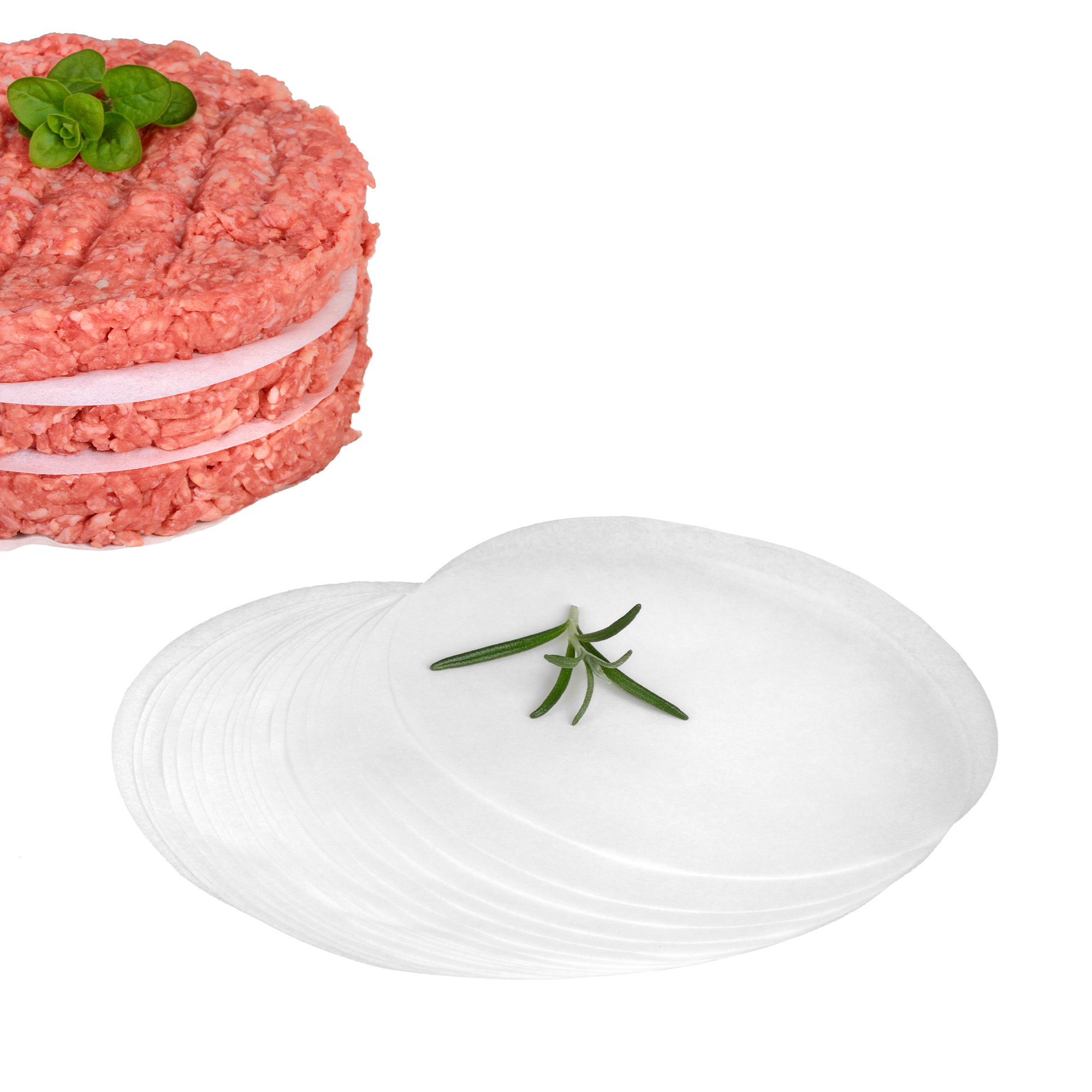 Burgerpapier Ø 11 cm, 50 Blatt, für Burgerpresse