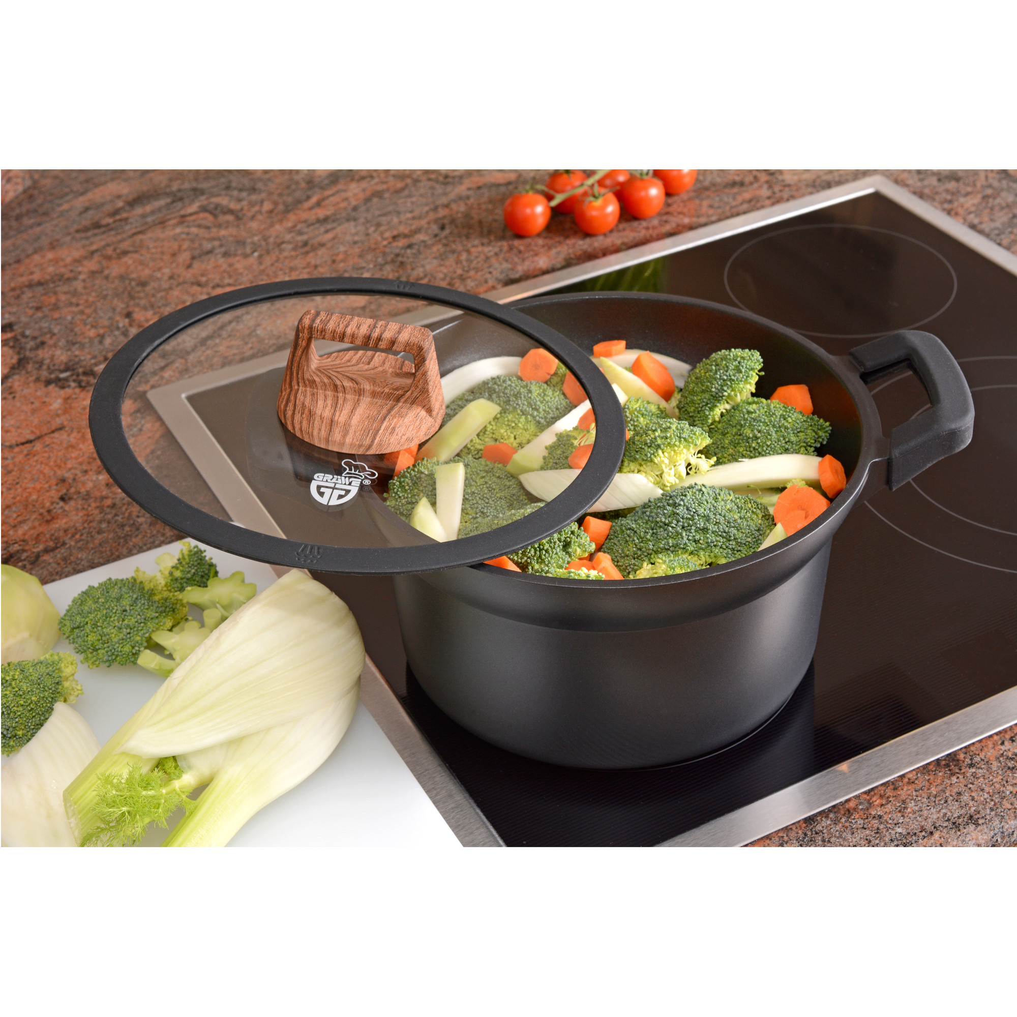 Serie Alu-Line, 2-teiliges Set, SPF 28 und KT 24 cm, Aluguss