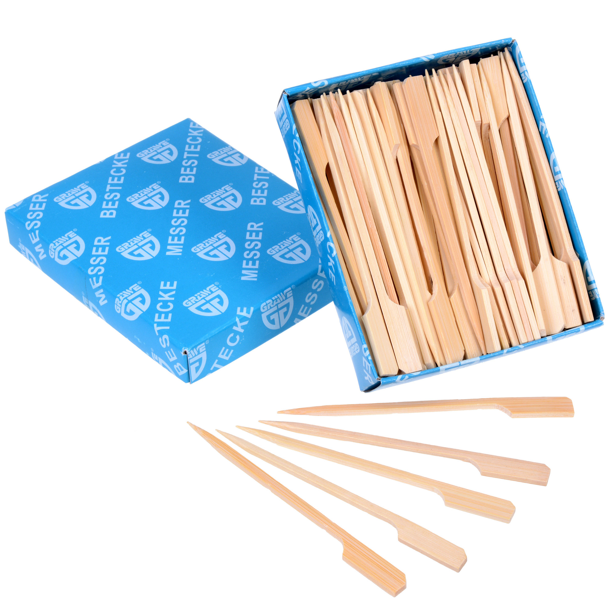 Spieße Finger-Food-Stick 100 Stück Bambus