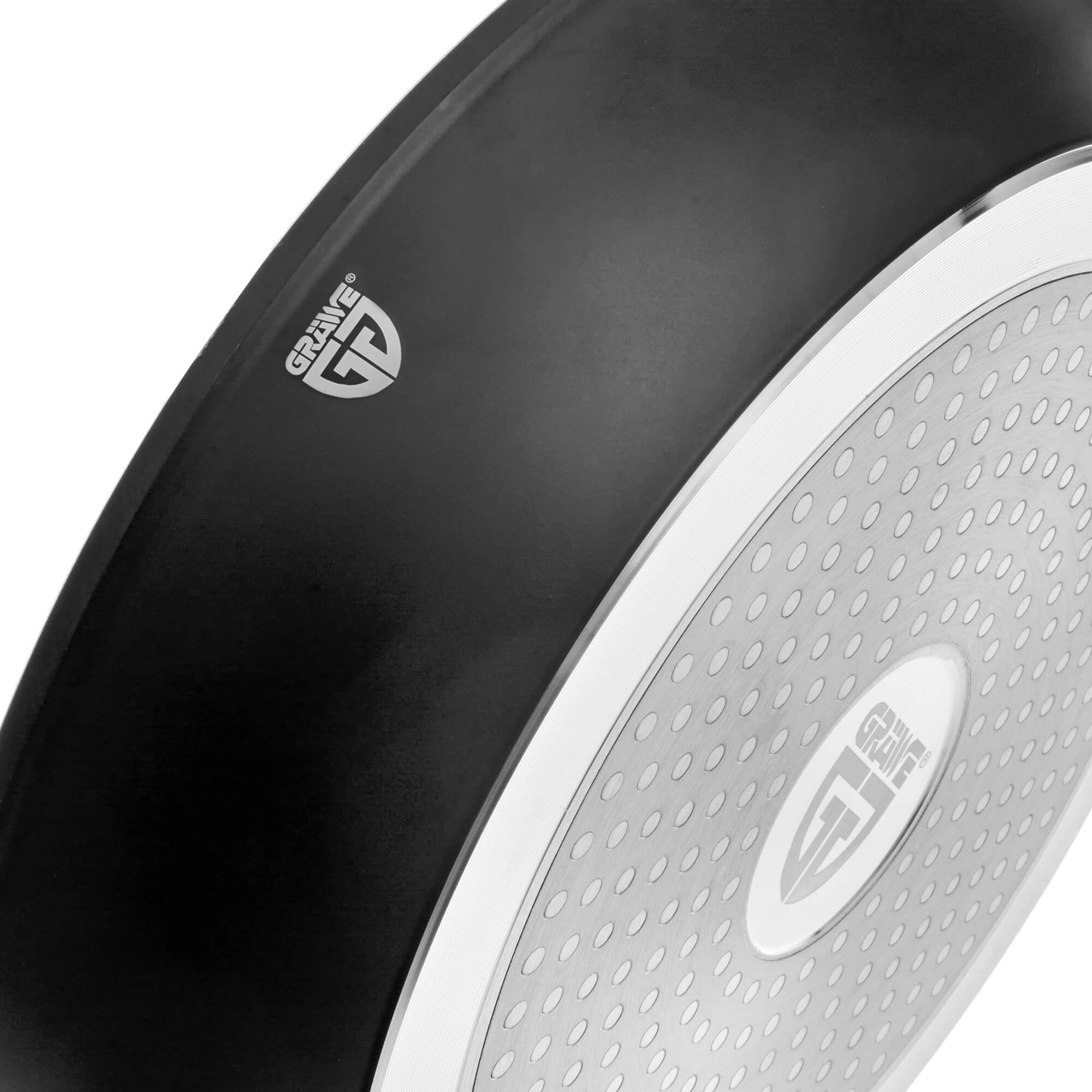 GRÄWE Alu-Pfannen, Ø 20 cm, Ø 24 cm, Ø 28 cm, 3-tlg, Pfannenwender
