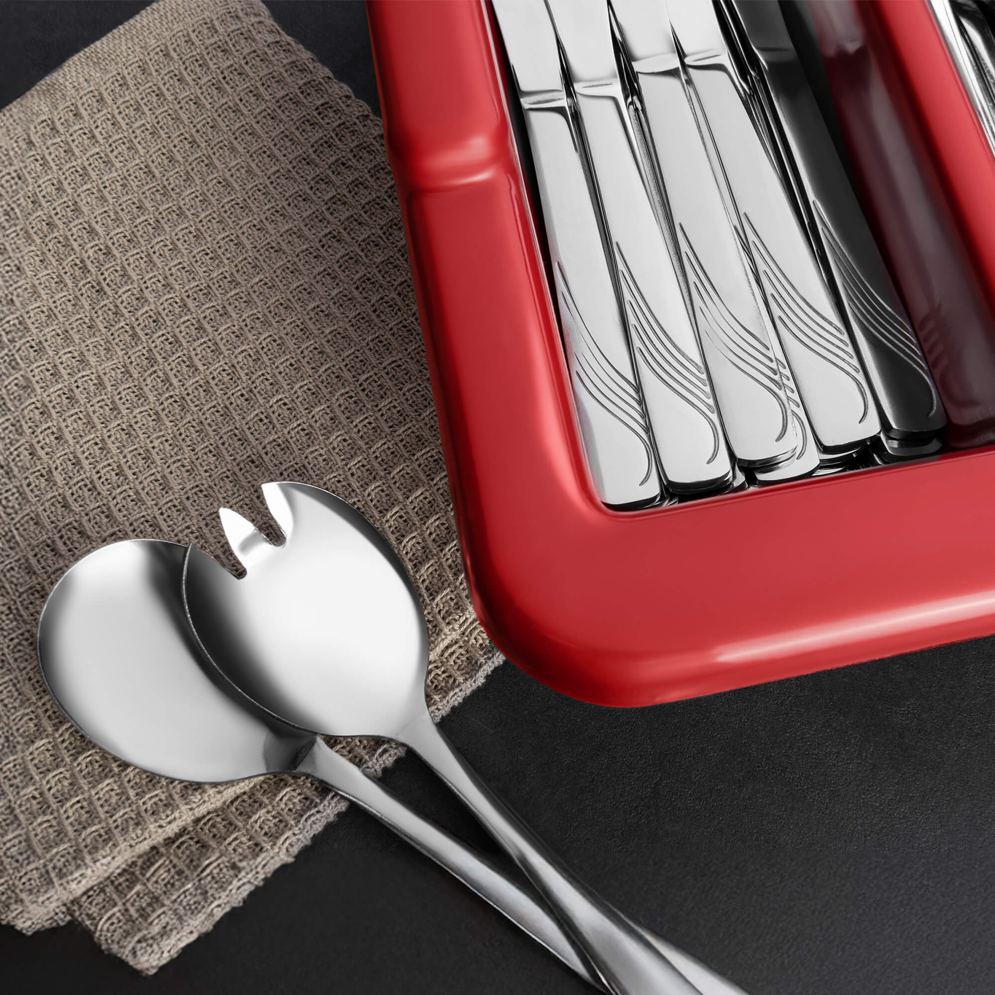 Besteckkasten 310-teilig aus Edelstahl, Besteckserie RÜGEN