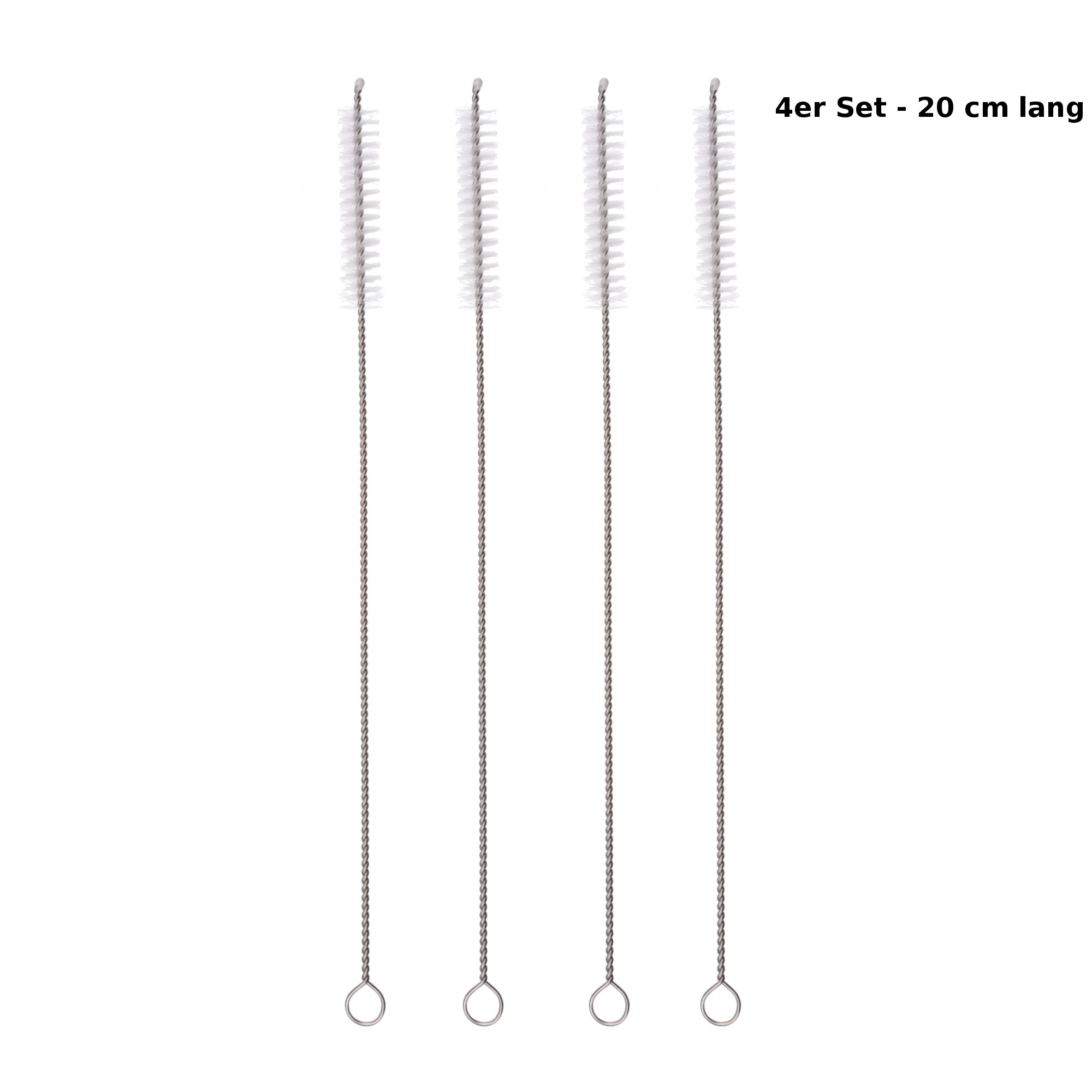 Trinkhalm-Bürsten 4er Set, 20 cm lang