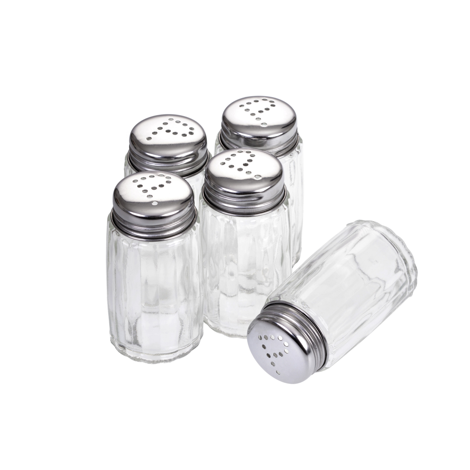 5er Set Glas-Pfefferstreuer
