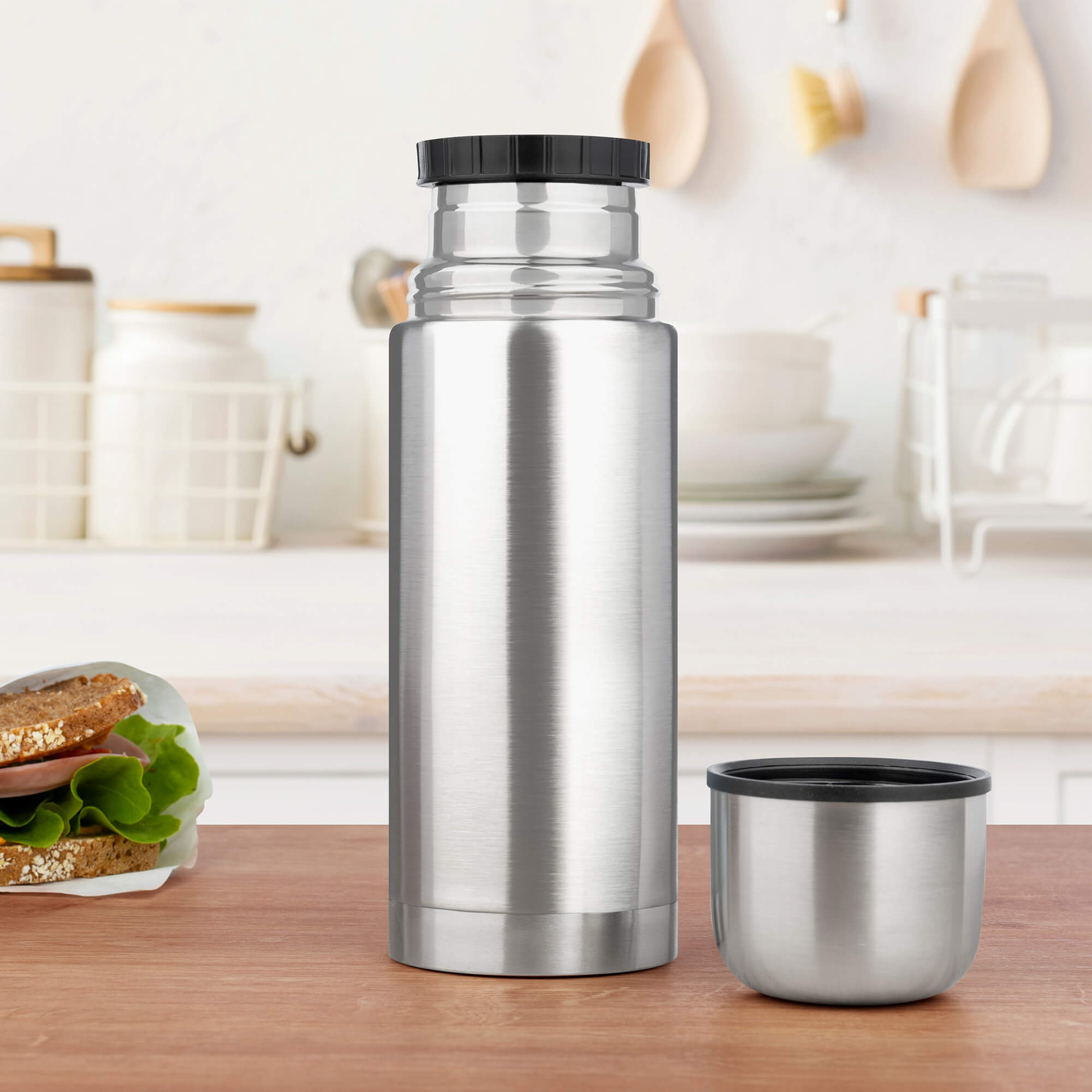 Isolierflasche 350 ml Edelstahl silber