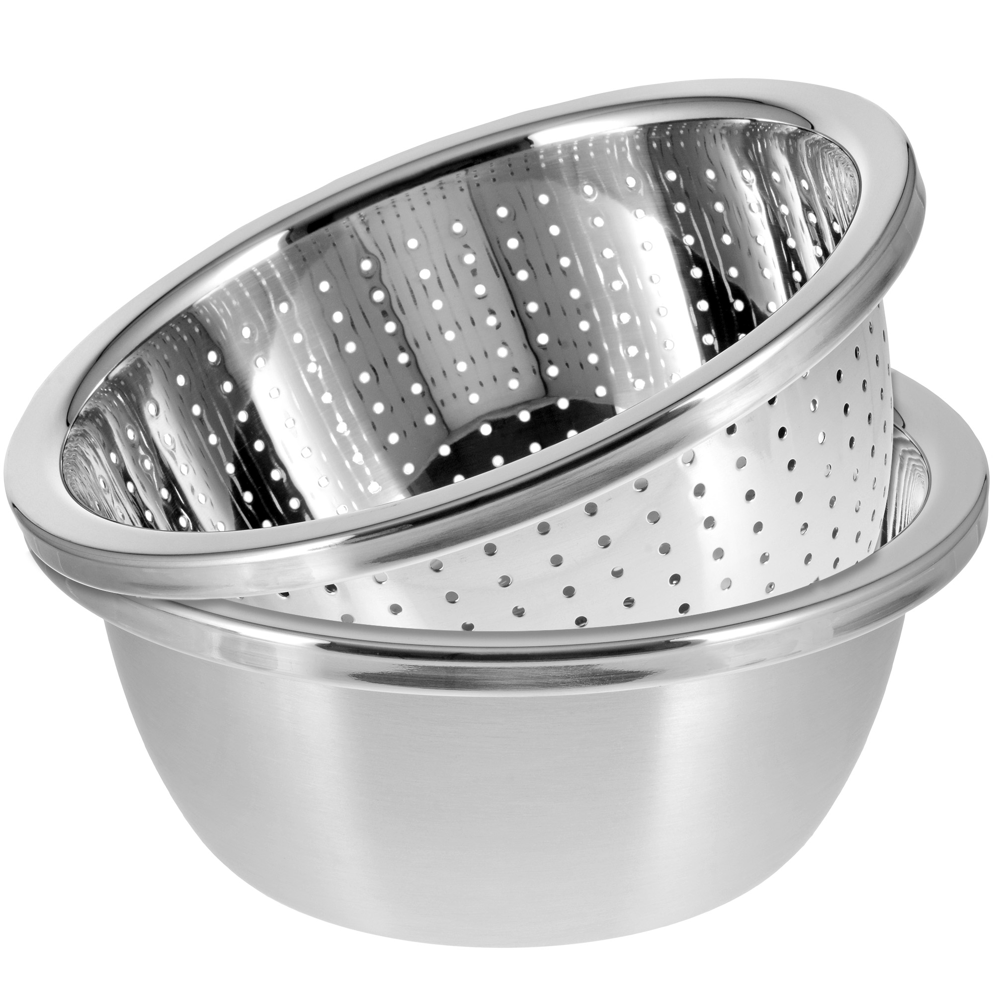 Seiher und Schüssel Set, Ø 20 cm, 2-teilig, Edelstahl