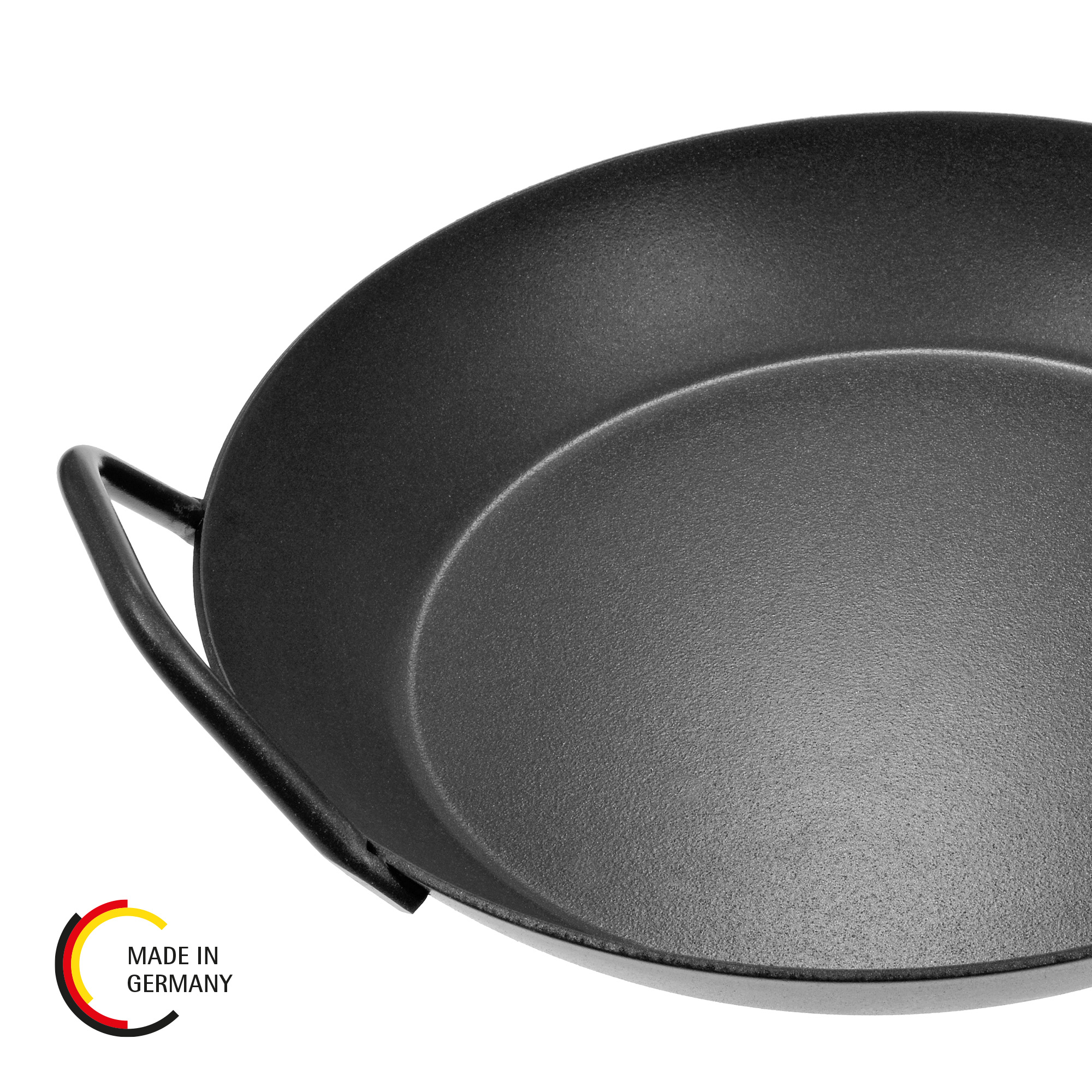 Schmiedeeiserne Servierpfanne 28 cm HOCH mit Keramikbeschichtung ECO PRO