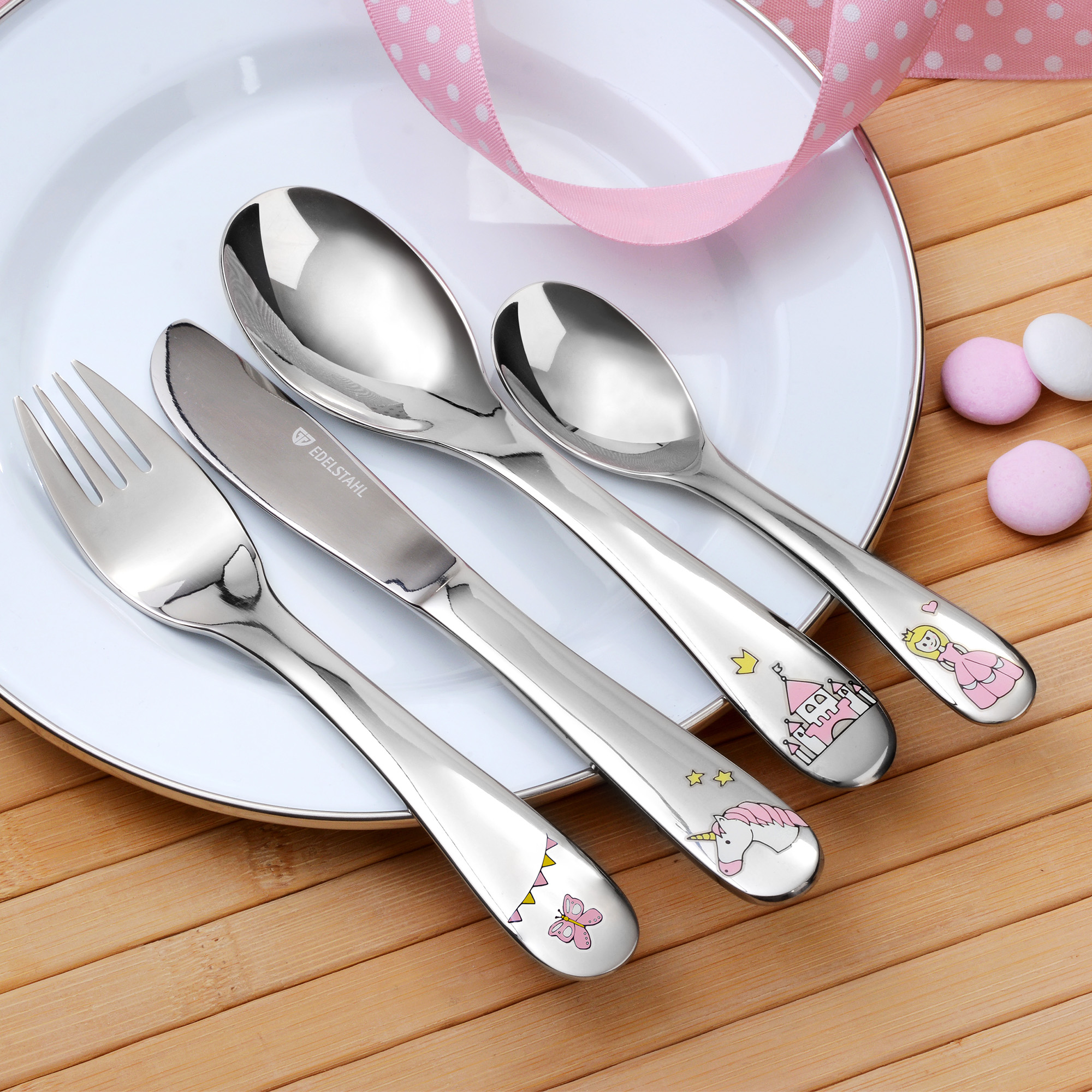 Kinderbesteck 4-teilig PRINZESSIN