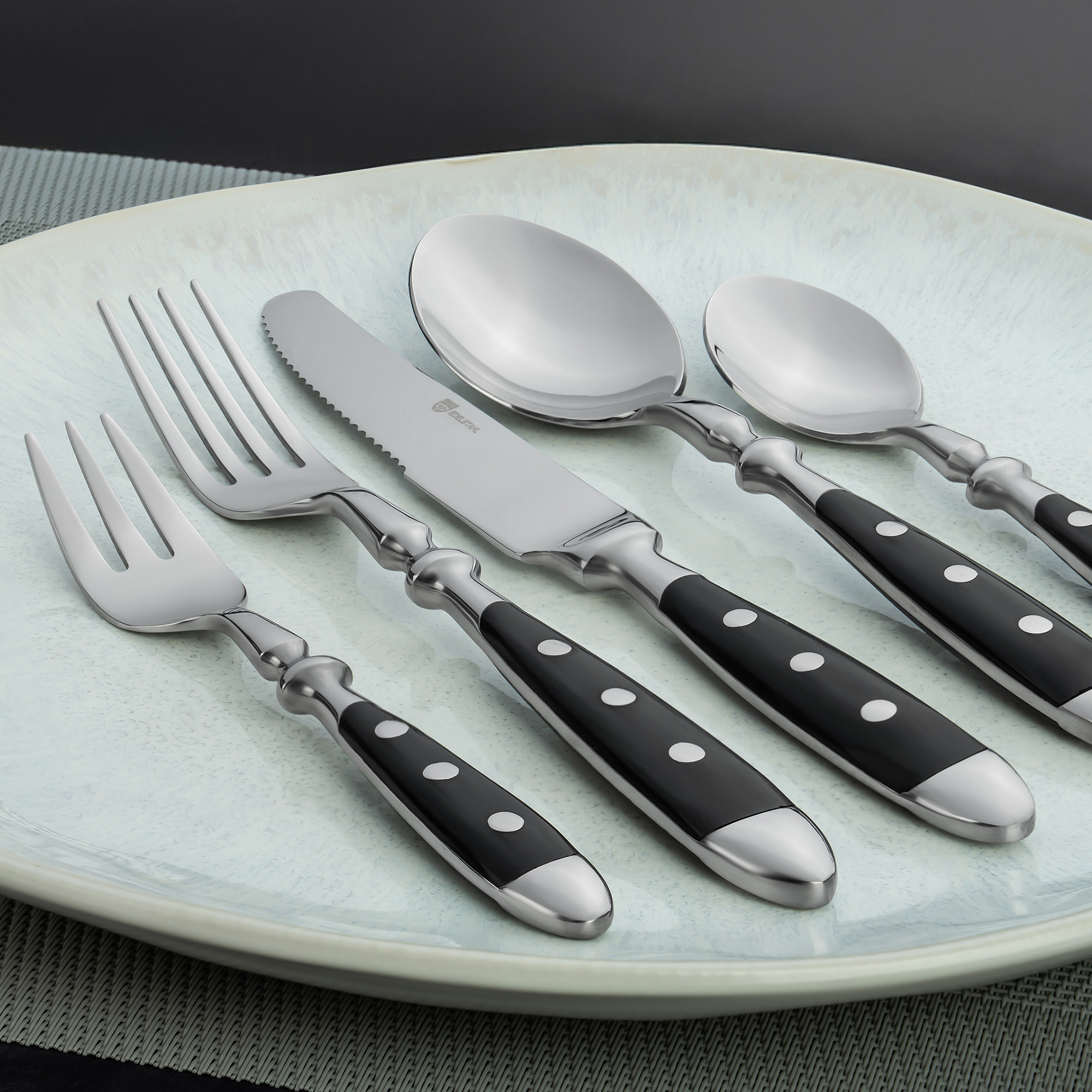 Kuchengabeln 6 Stück, geschmiedet, Serie Nürnberg