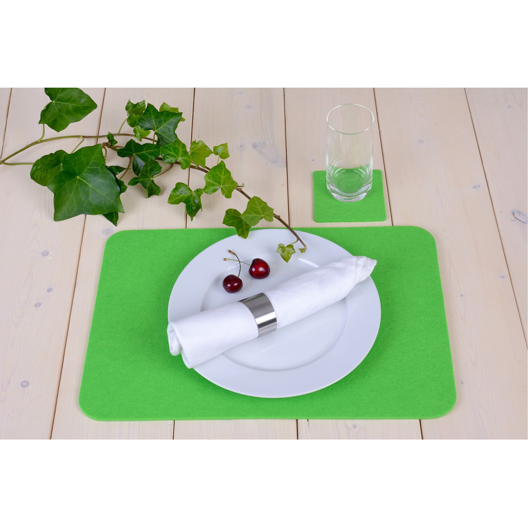 Platzmatten-Set Filz 4 Stück grün