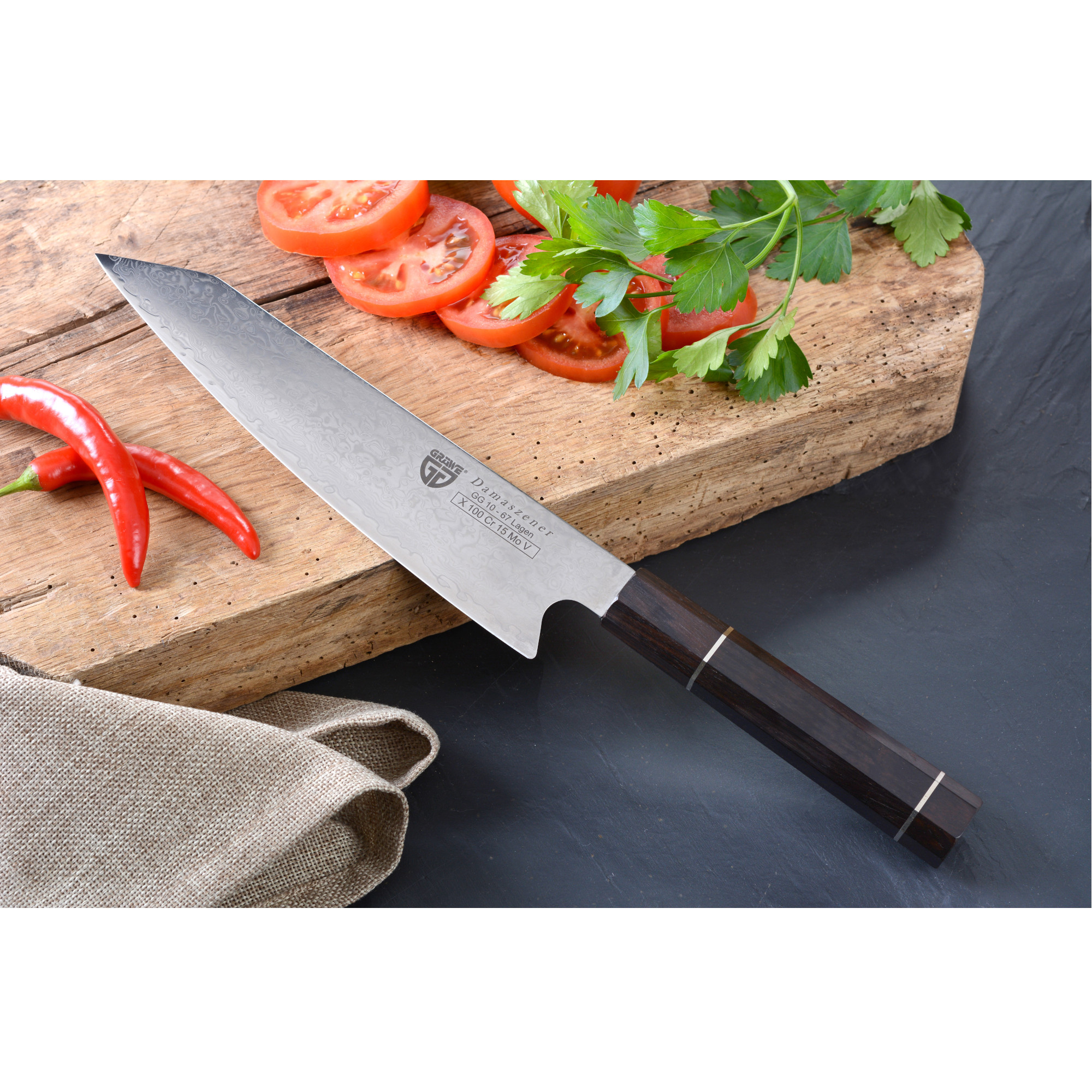 Kochmesser Damast 67 Lagen, 8"