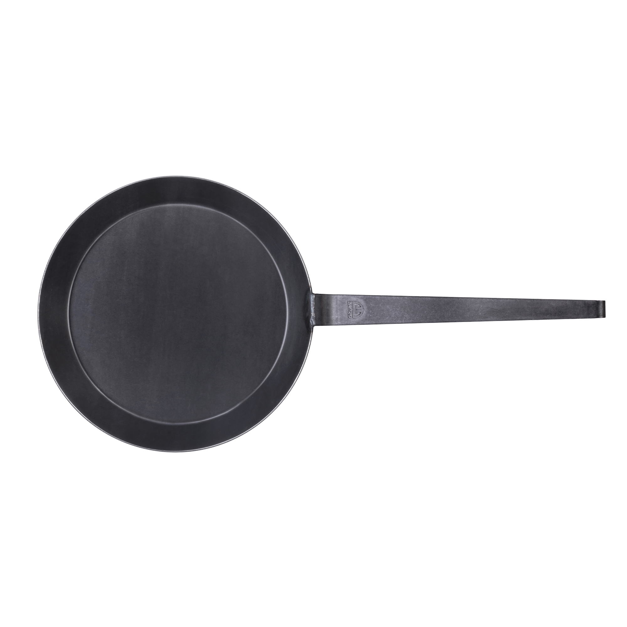 Eisen-Bratpfanne mit Hakenstiel, 32 cm flach, glatt - 2.Wahl