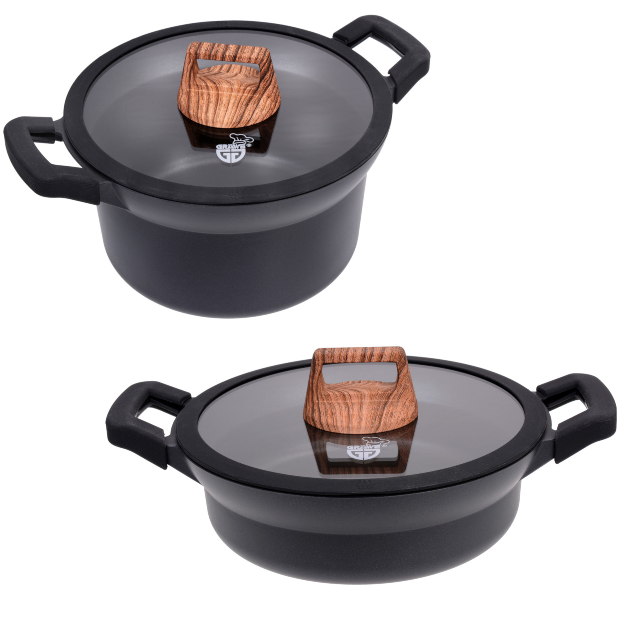 Serie Alu-Line, 2-teiliges Set, SPF 28 und KT 24 cm, Aluguss