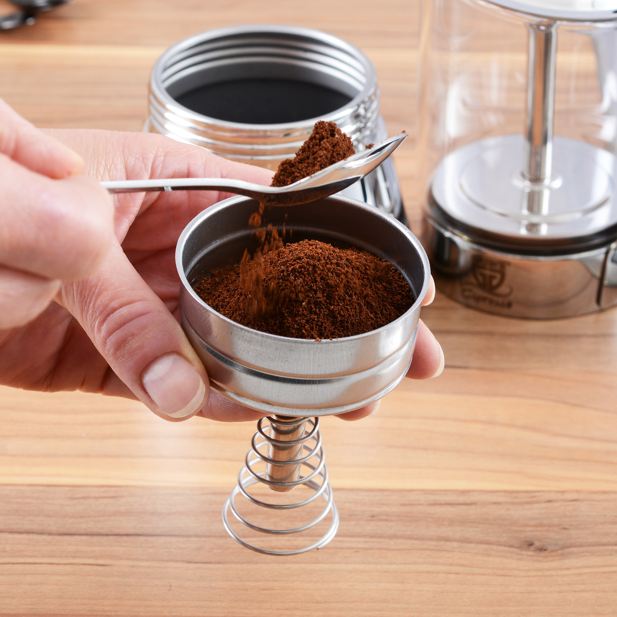Espressokocher mit Glaskanne, 4 Tassen