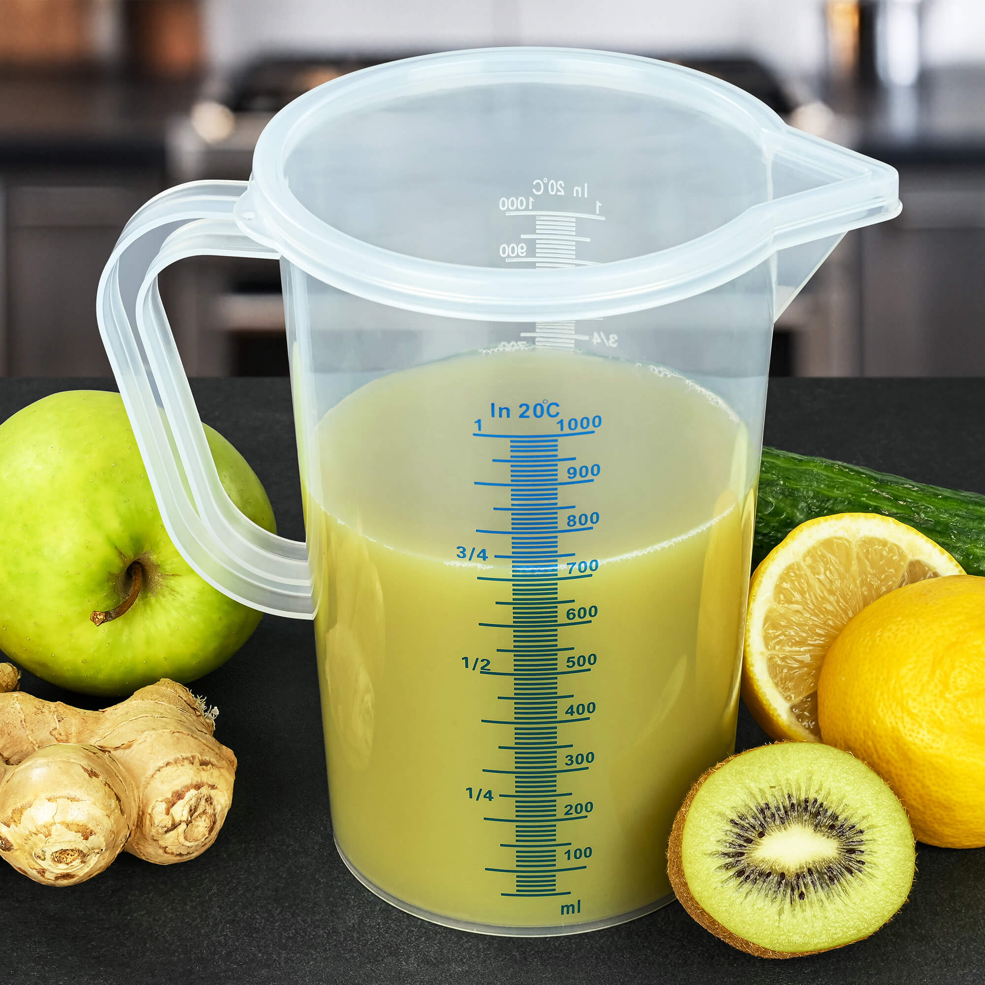 Messbecher, Kunststoff, mit Skala, 1 Liter