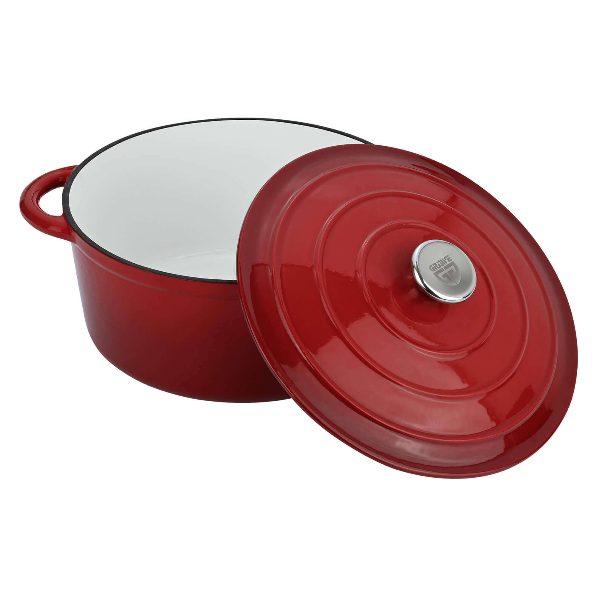 Gusseisentopf, emailliert, Ø 26 cm, Rot