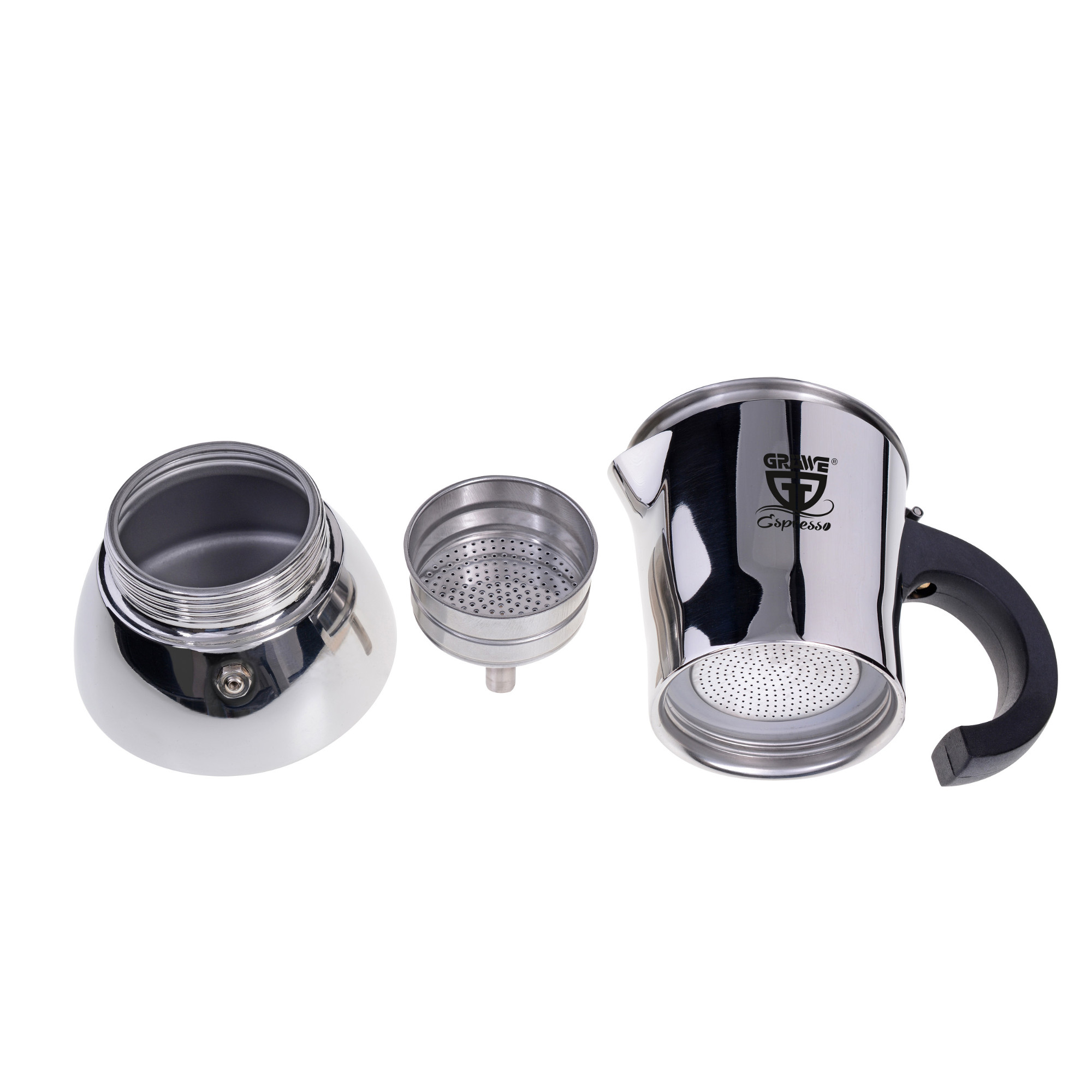 Espressokocher 10 Tassen Edelstahl