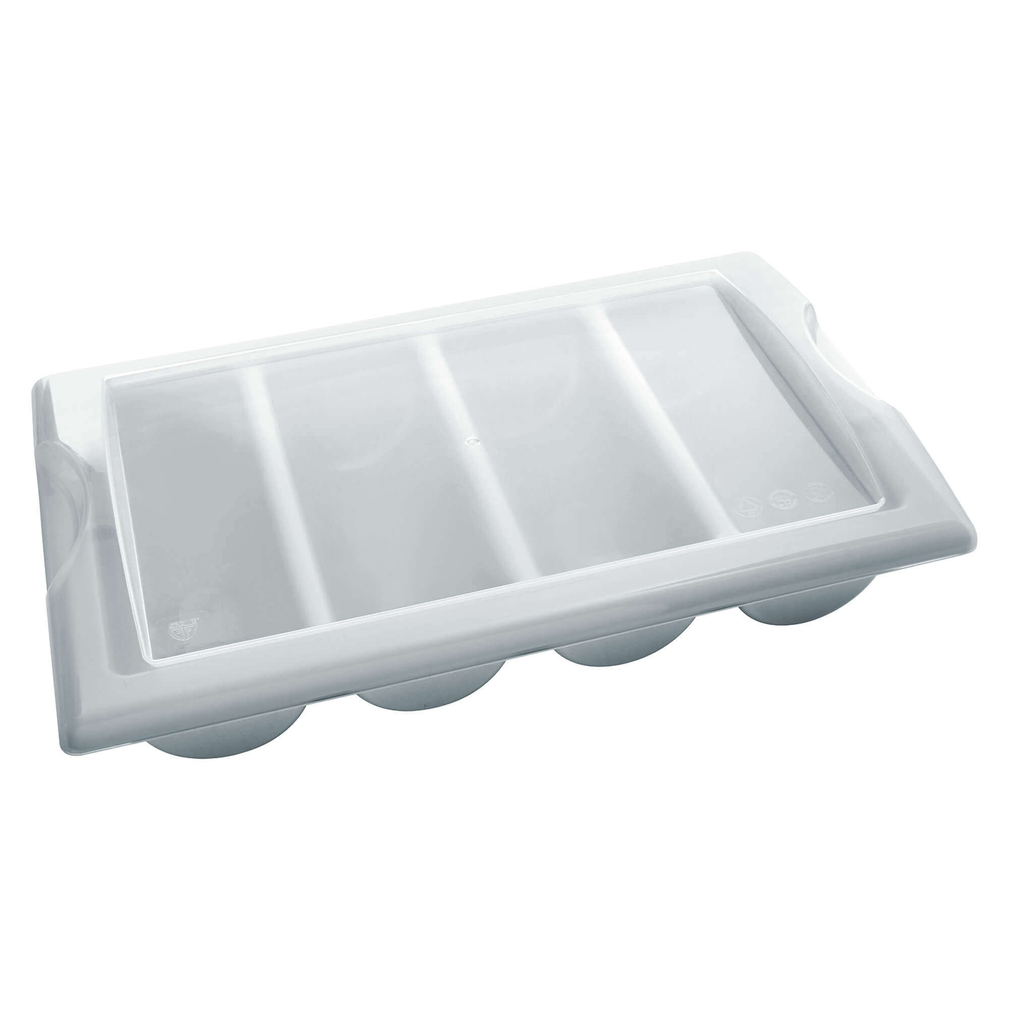 Besteckkasten leer 4 Fächer Gastronorm 1/1 inkl. Deckel stapelbar