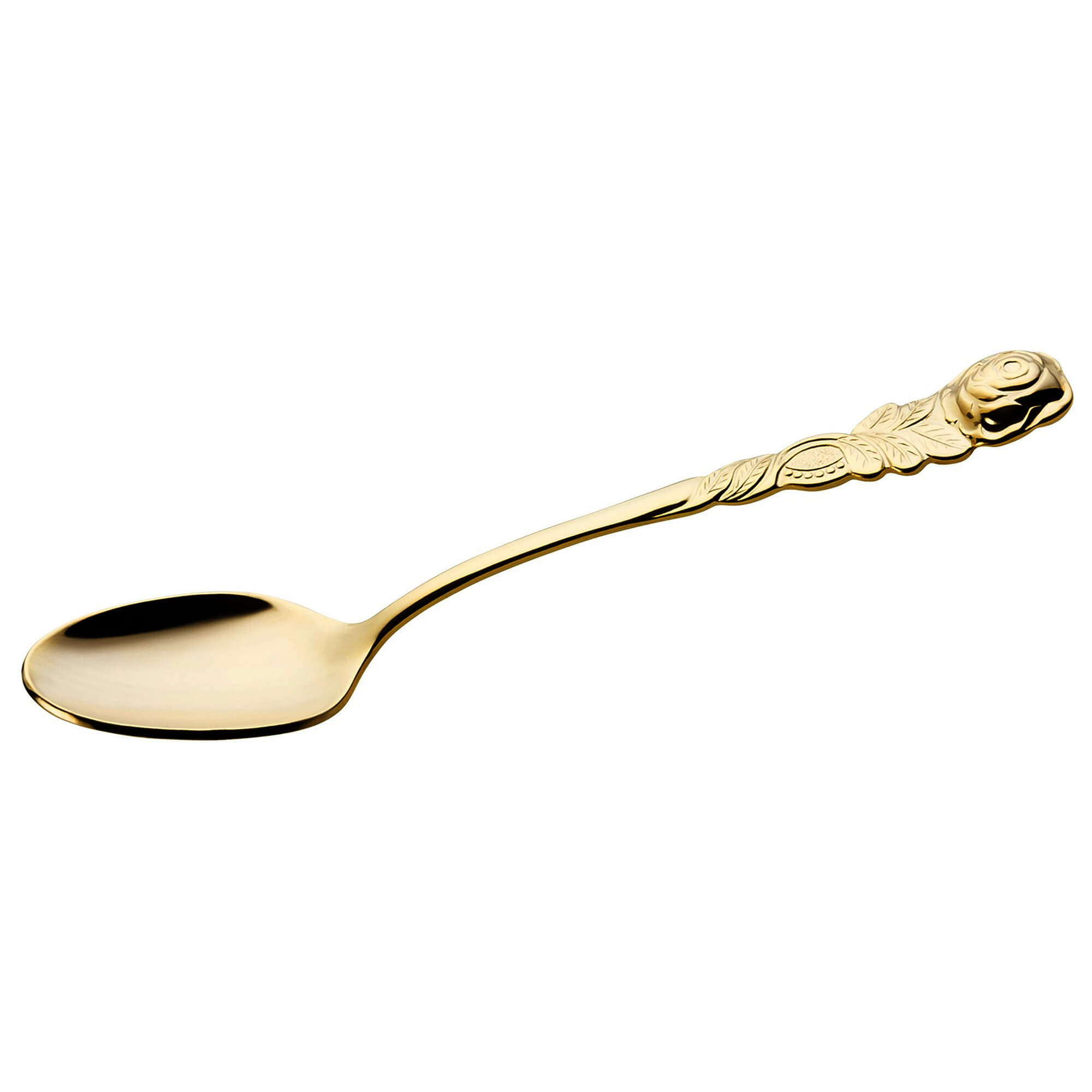 6 Stück Espressolöffel, Farbe Gold