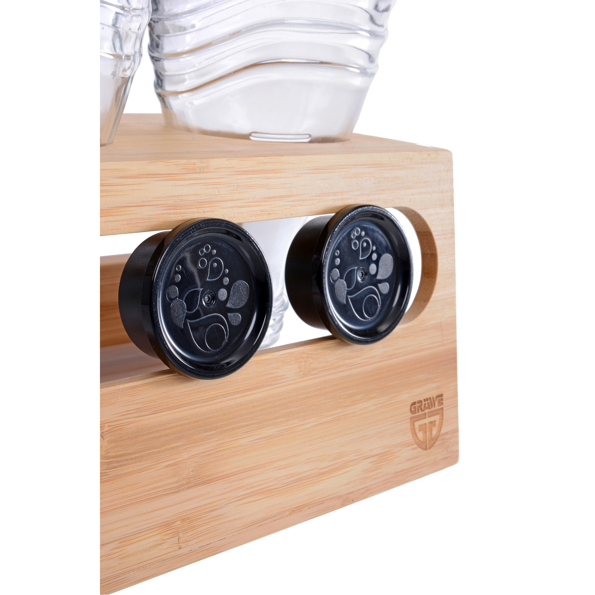 Bambus-Flaschenhalter für 3 Sodastreamflaschen
