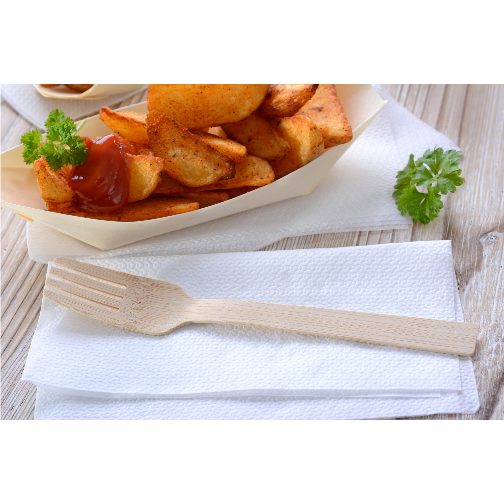 Bambus-Gabel Set 25 Stück 16,5 cm