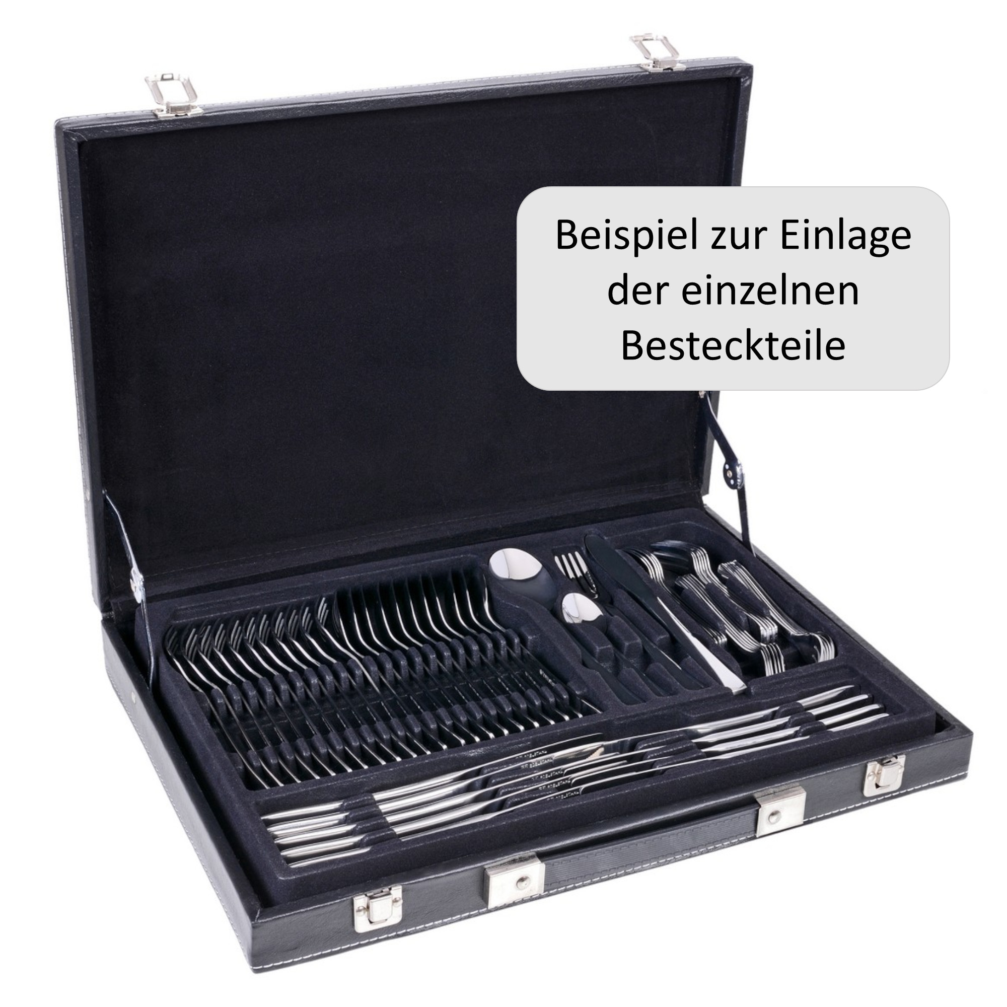 Koffer leer Kunstleder für 60-tlg. Besteck