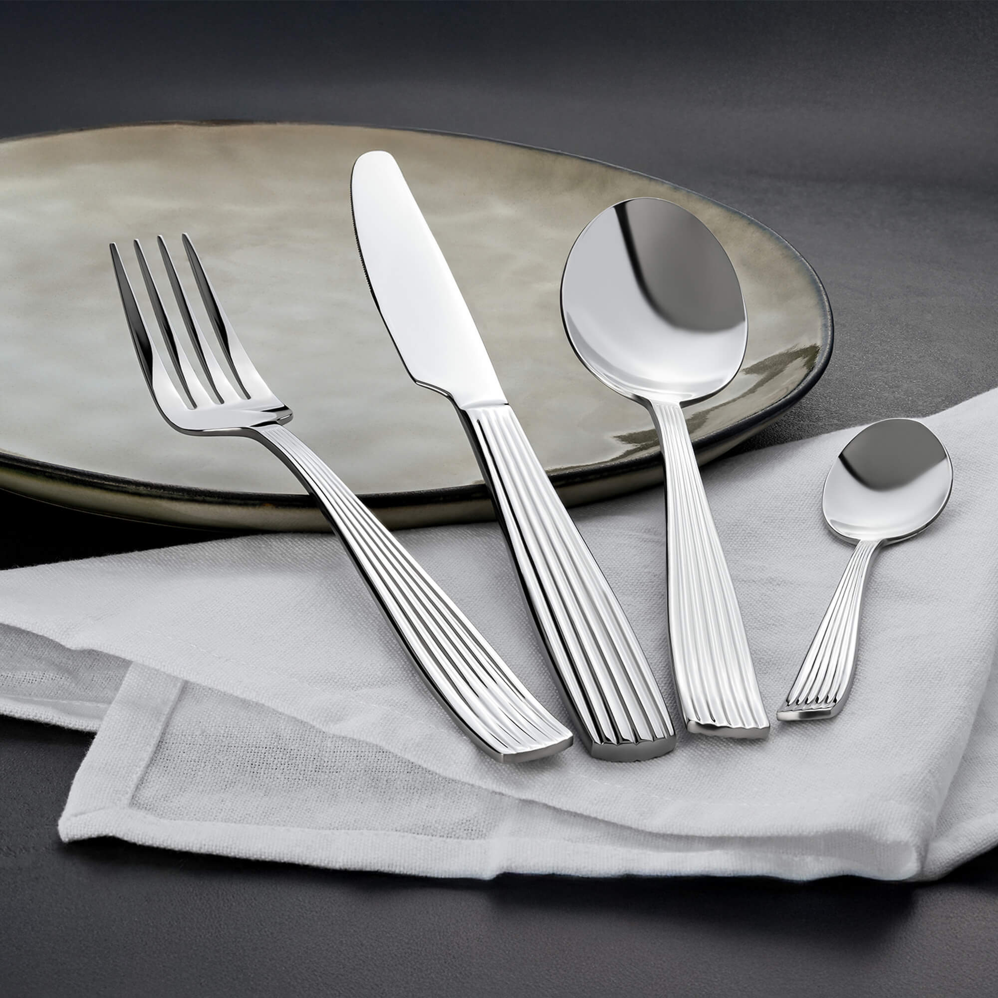 Besteckset Lino, 24-teilig, 6 Personen, Edelstahl