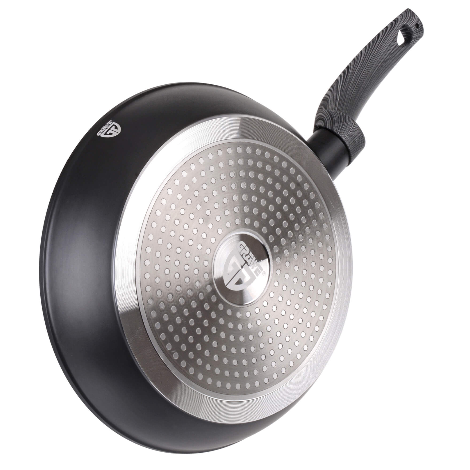 GRÄWE Alu-Pfannen, Ø 20 cm, Ø 24 cm, Ø 28 cm, 3-tlg, Pfannenwender