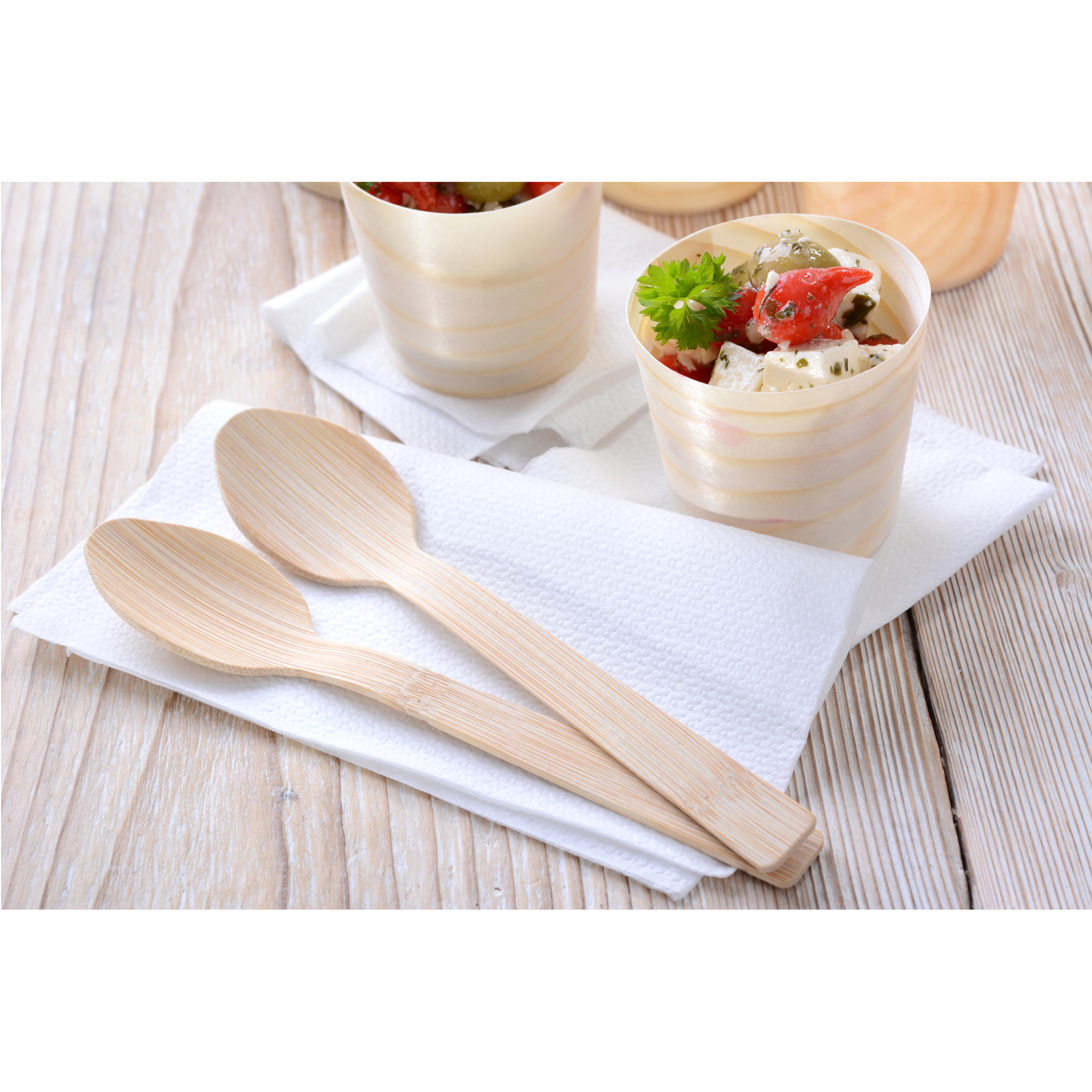 Bambus-Löffel Set 25 Stück 16,5 cm