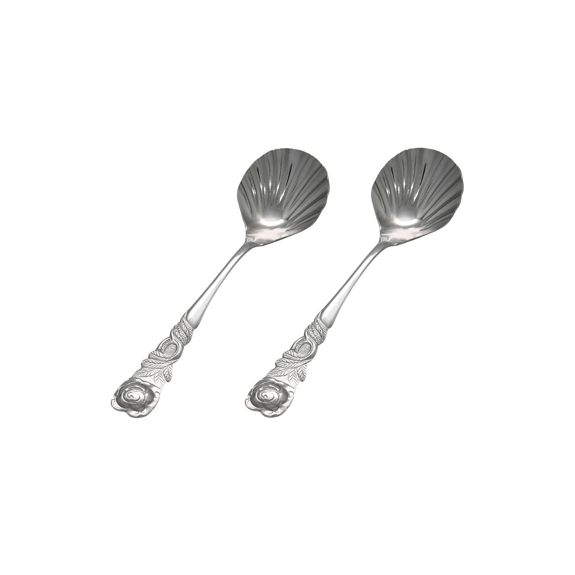 Zuckerlöffel 2er Set, Rosendekor