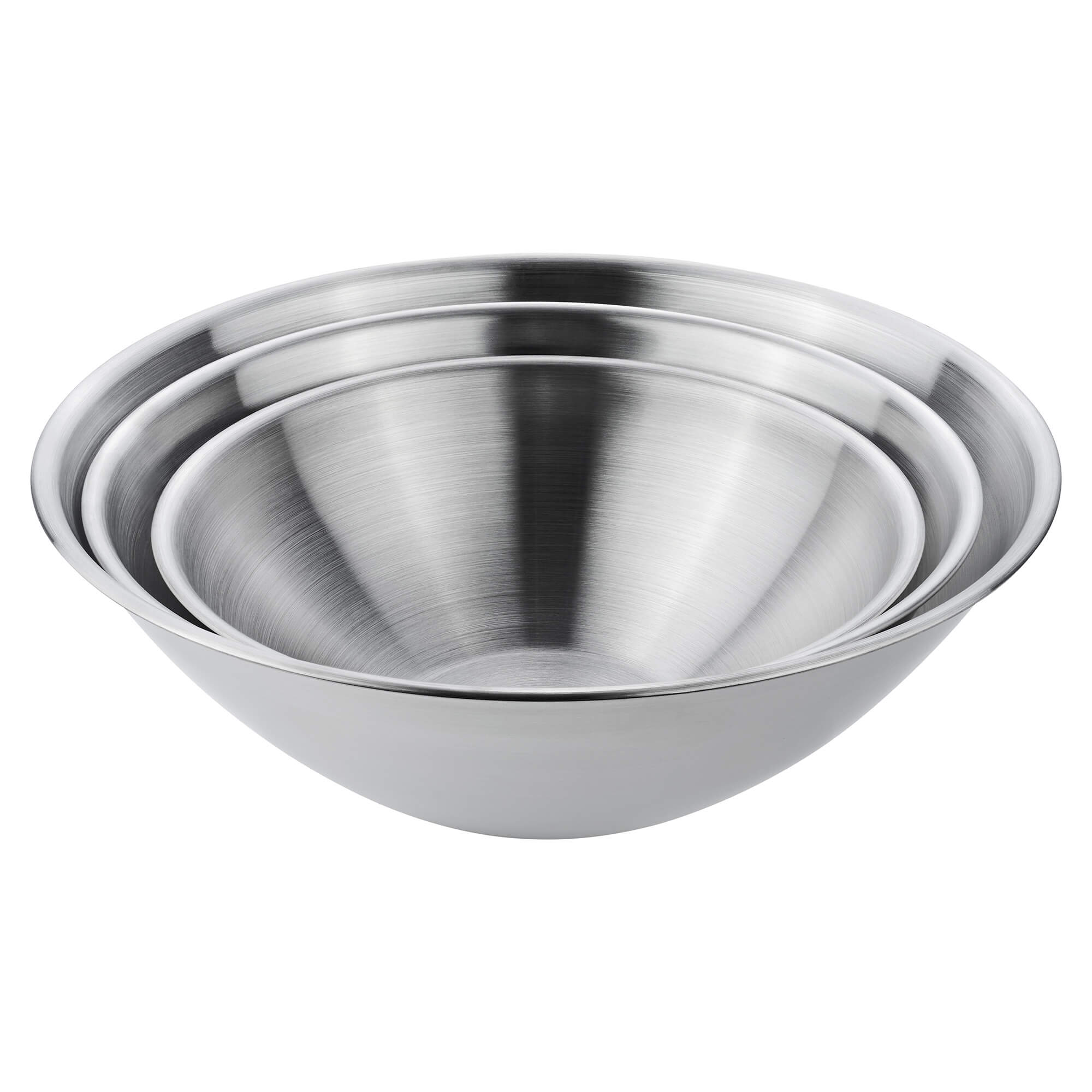 Schüssel-Set Edelstahl 3-tlg. 19, 22, 25 cm