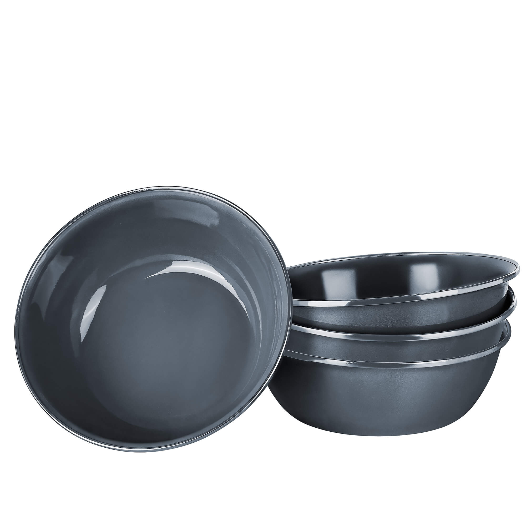 Schale, Serie Emaille Element, Ø 15 cm, 4 Stück, Grau