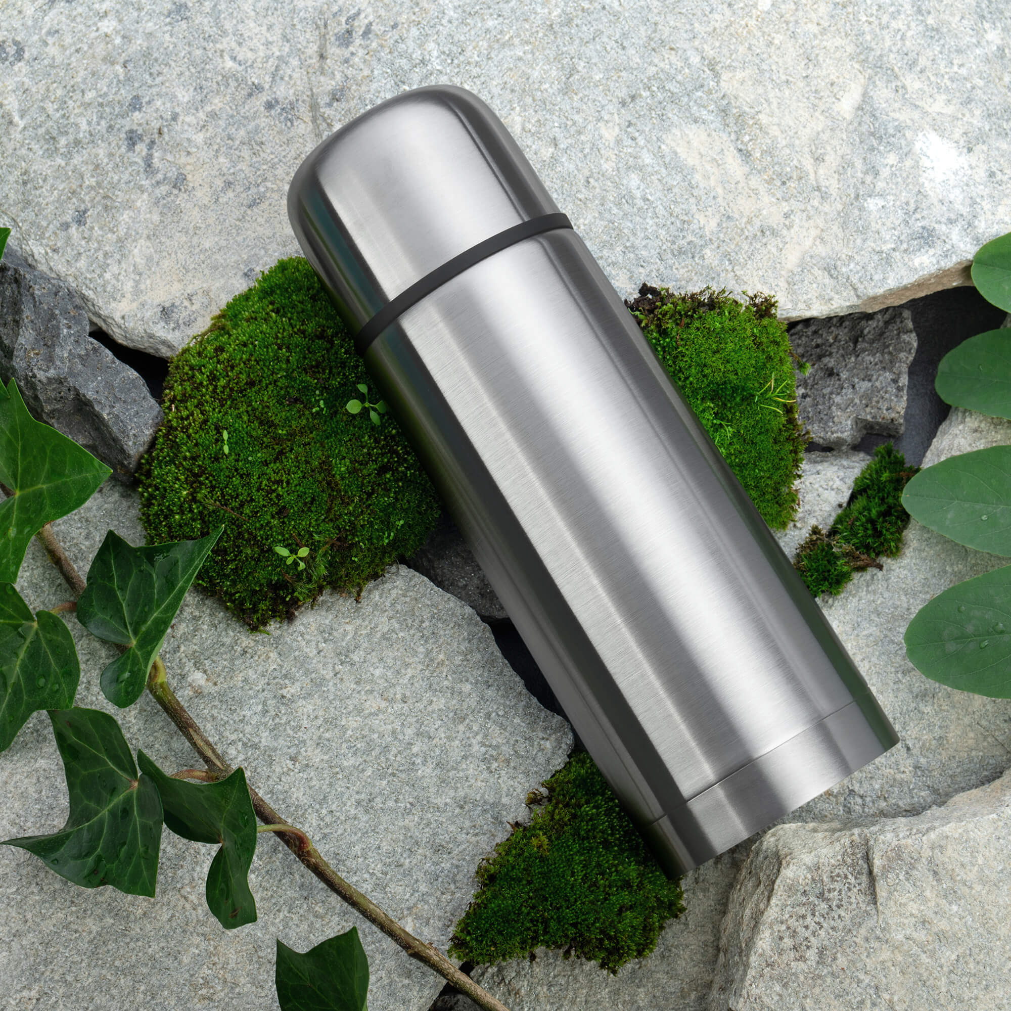 Isolierflasche 350 ml Edelstahl silber