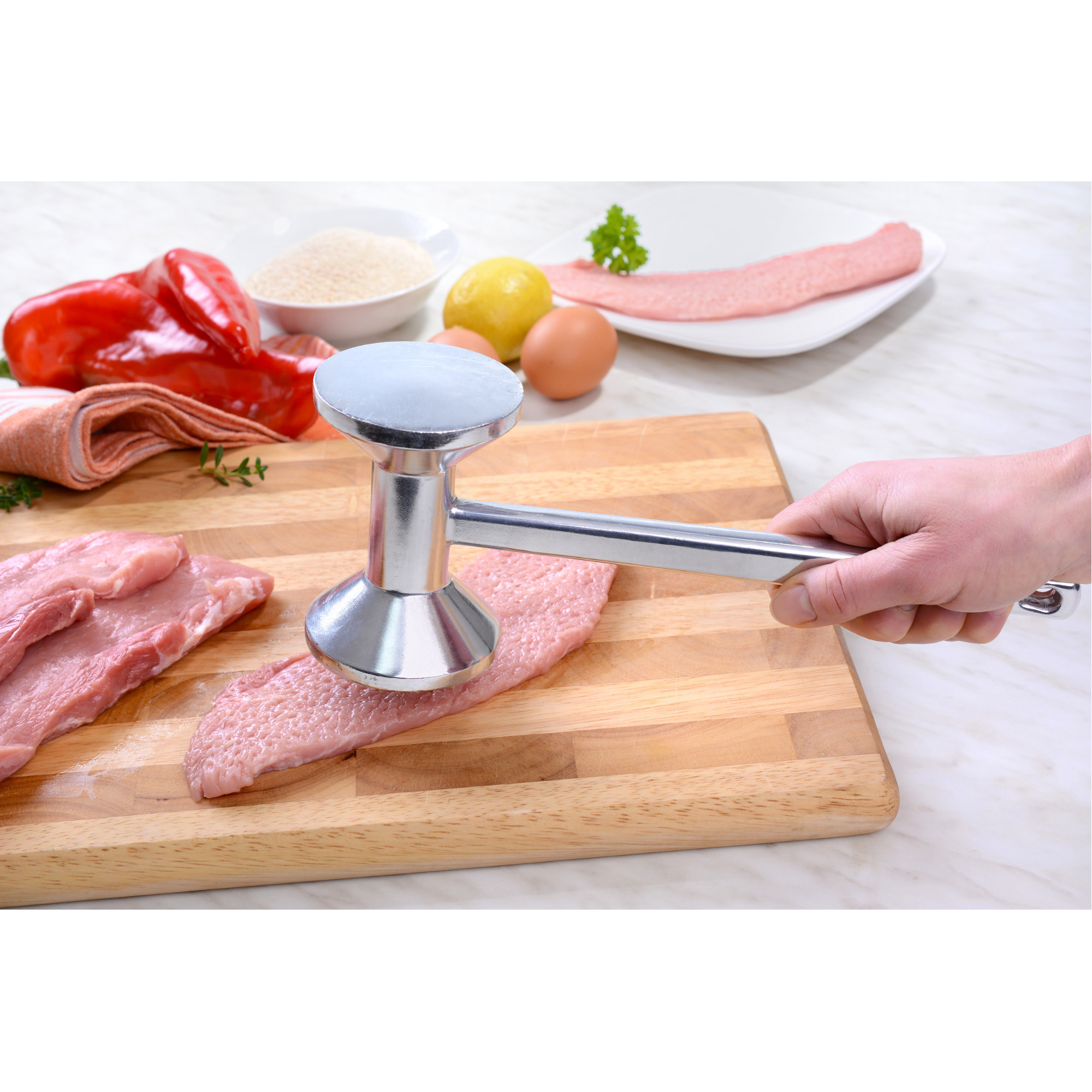 Fleischhammer schwer, Aluminium, mit zwei Bearbeitungsflächen
