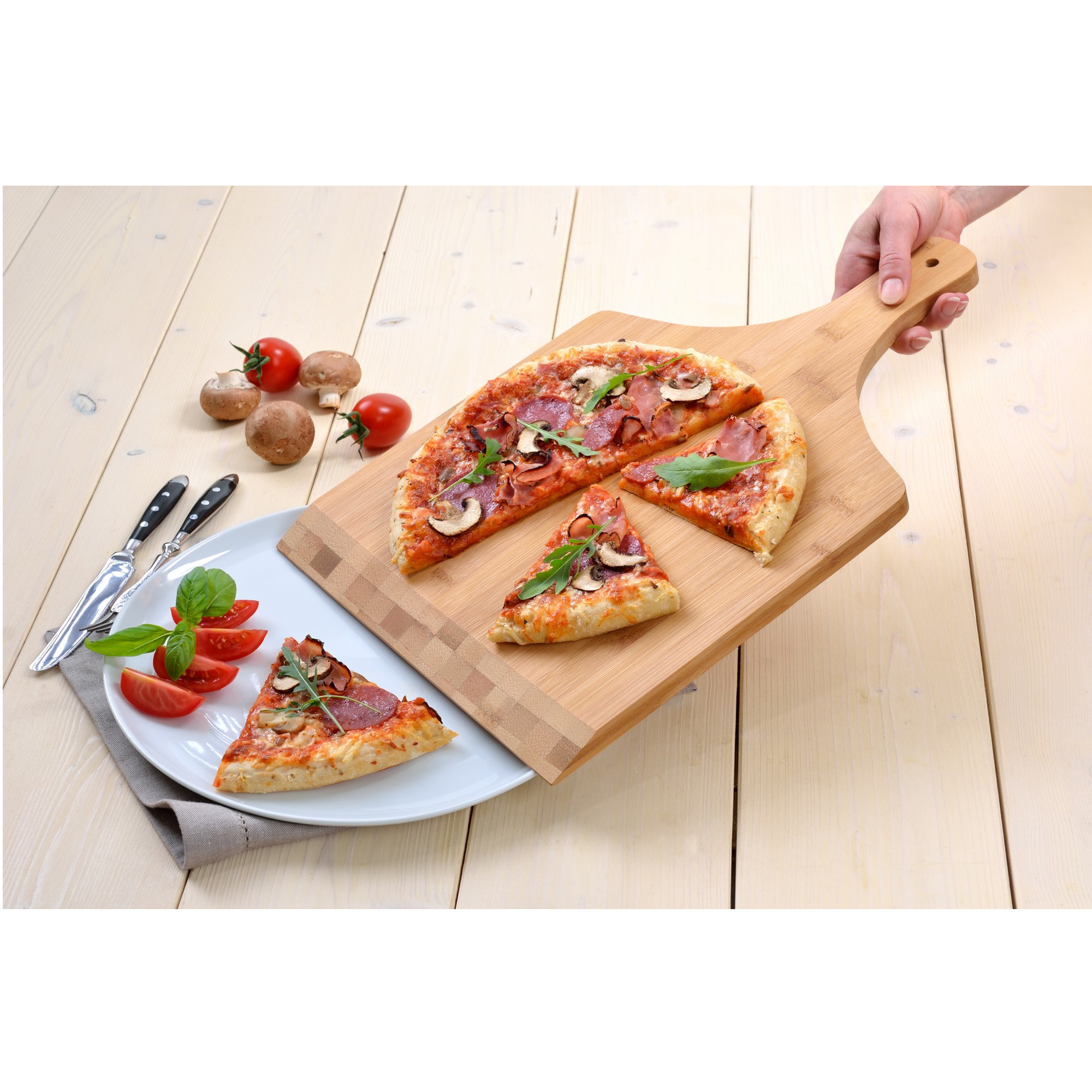 Pizzaheber / Pizzaschaufel aus Bambus